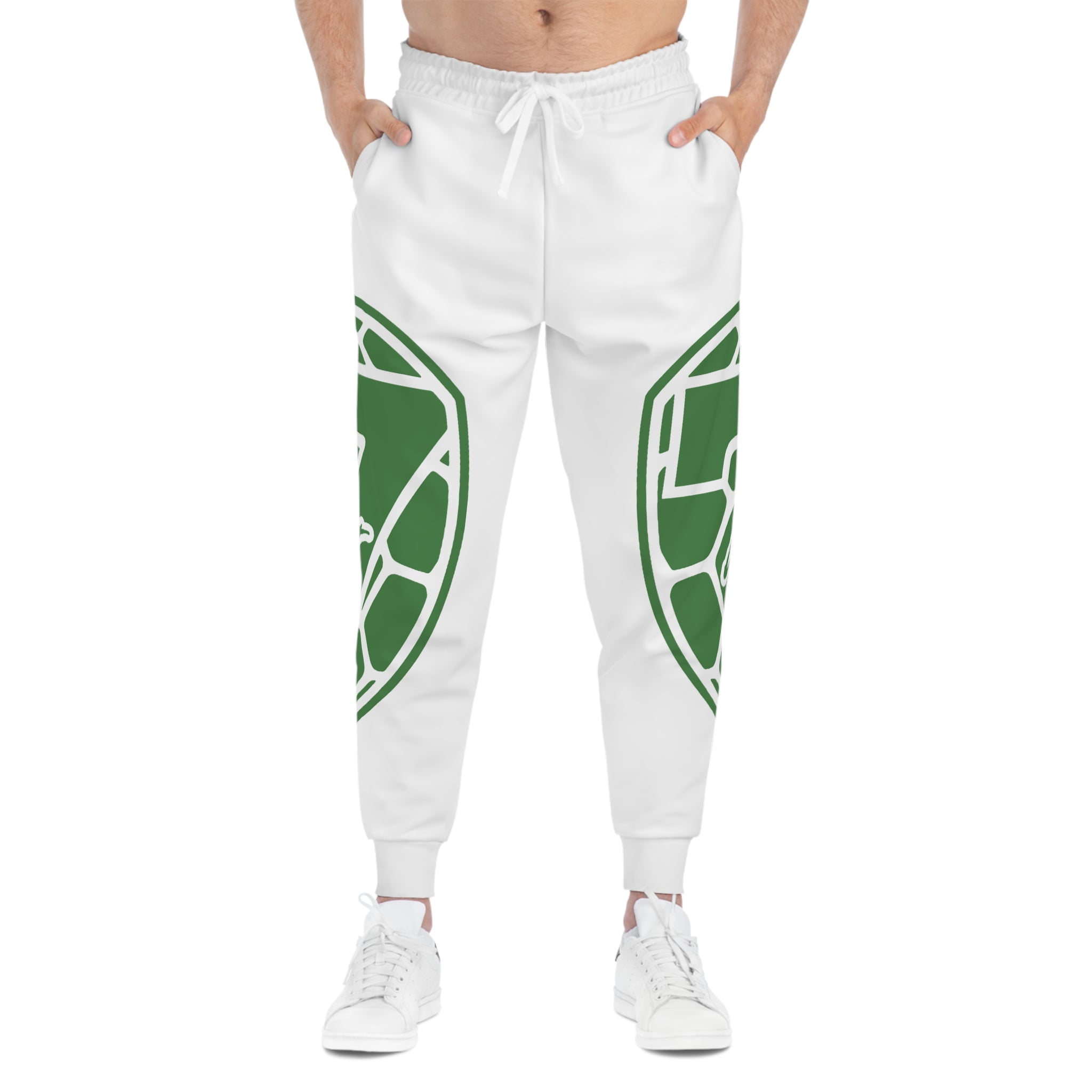 Turtle Shell Athletic Joggers — Green Sea Turtle Graphic Sweatpants