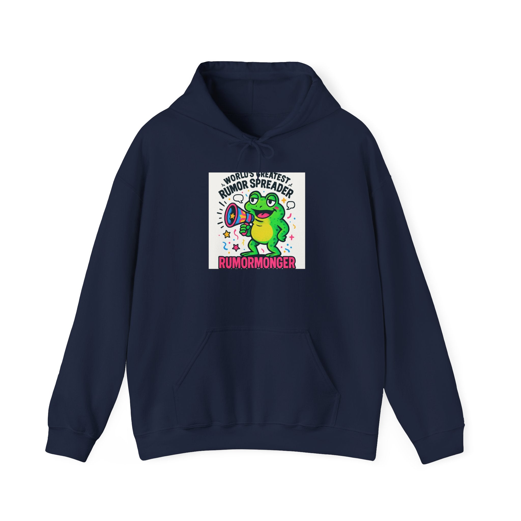 Rumormonger Frog Hoodie - Funny "World's Greatest Rumor Spreader" Graphic Sweatshirt