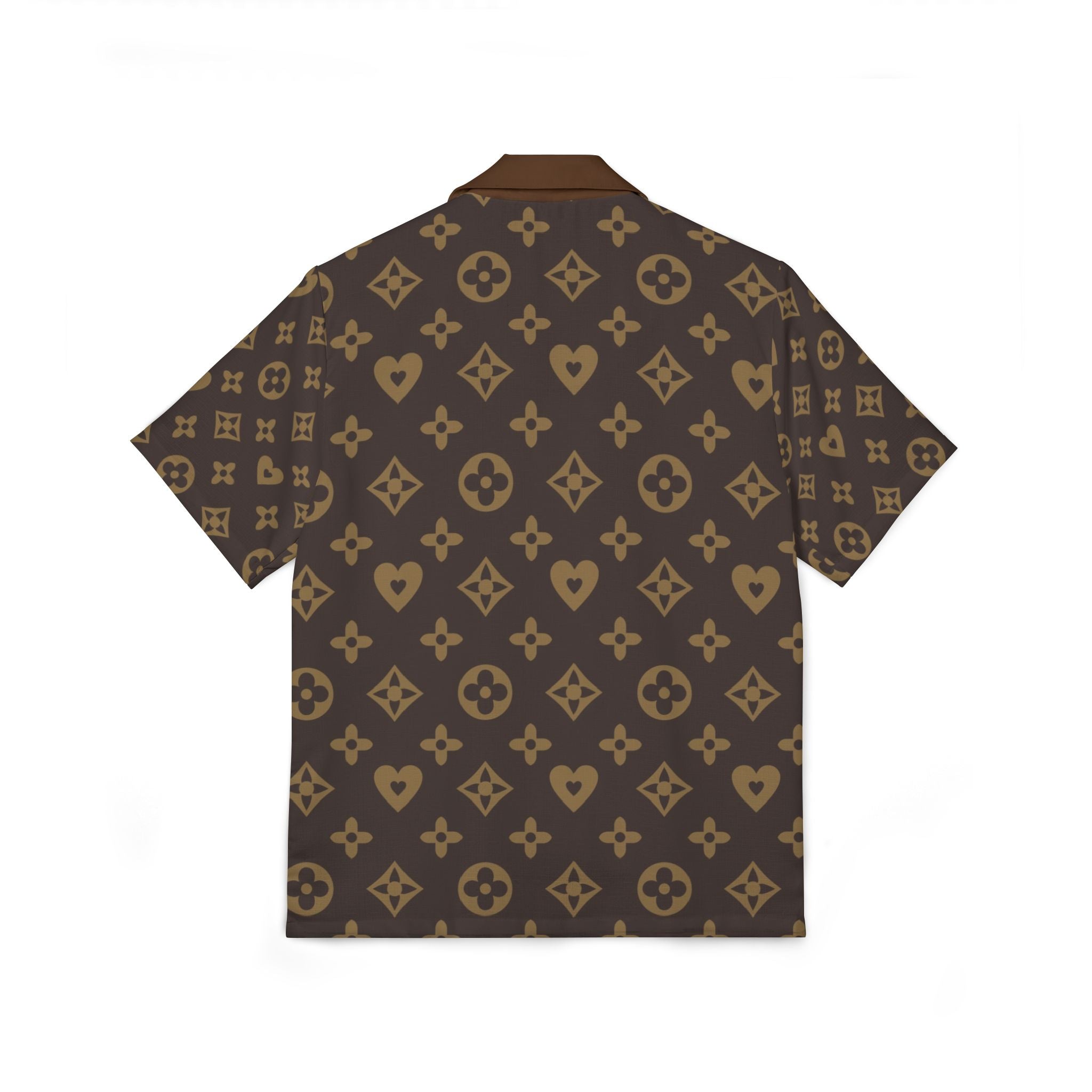 Brown Monogram Hawaiian Shirt – Luxury-Style Camp Shirt