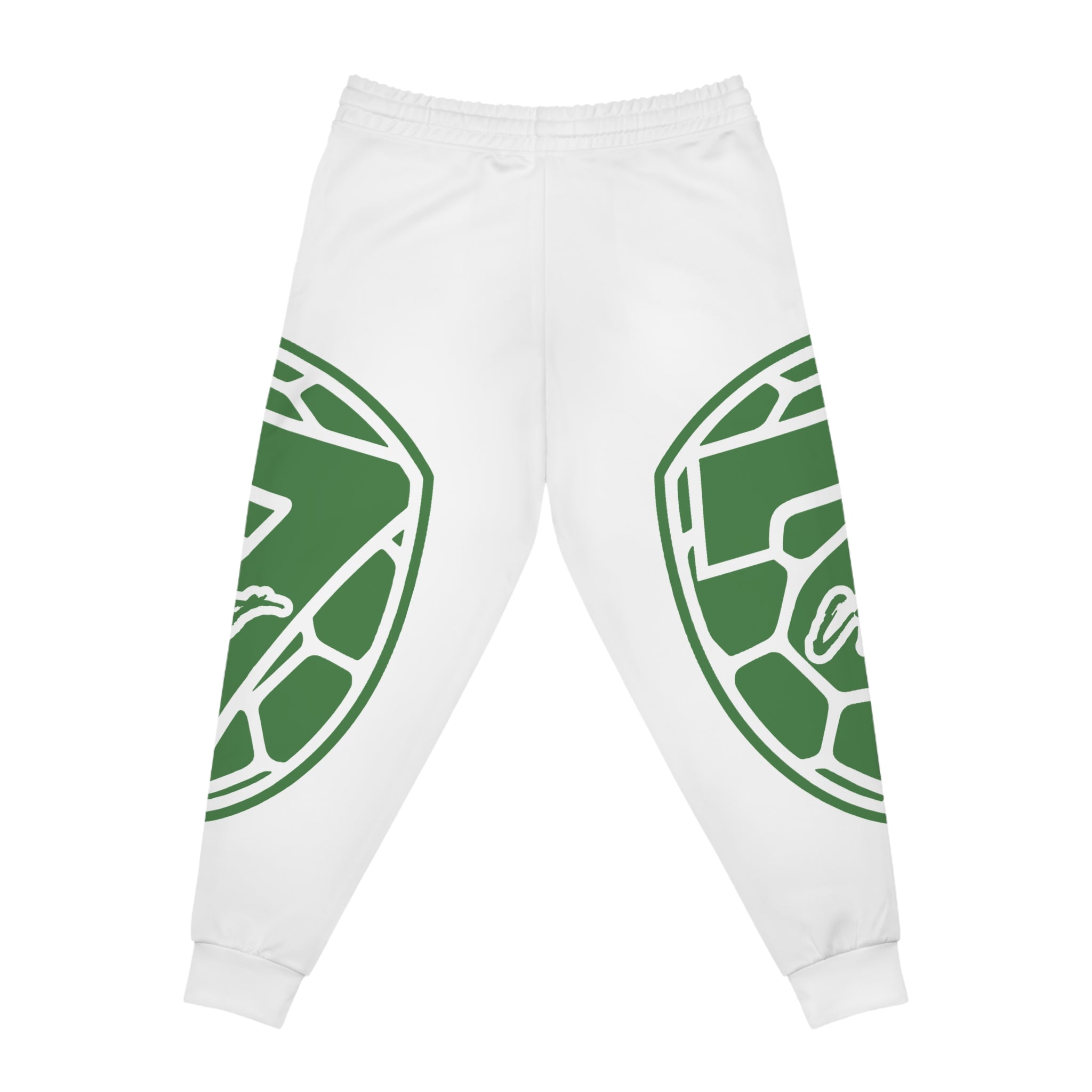 Turtle Shell Athletic Joggers — Green Sea Turtle Graphic Sweatpants
