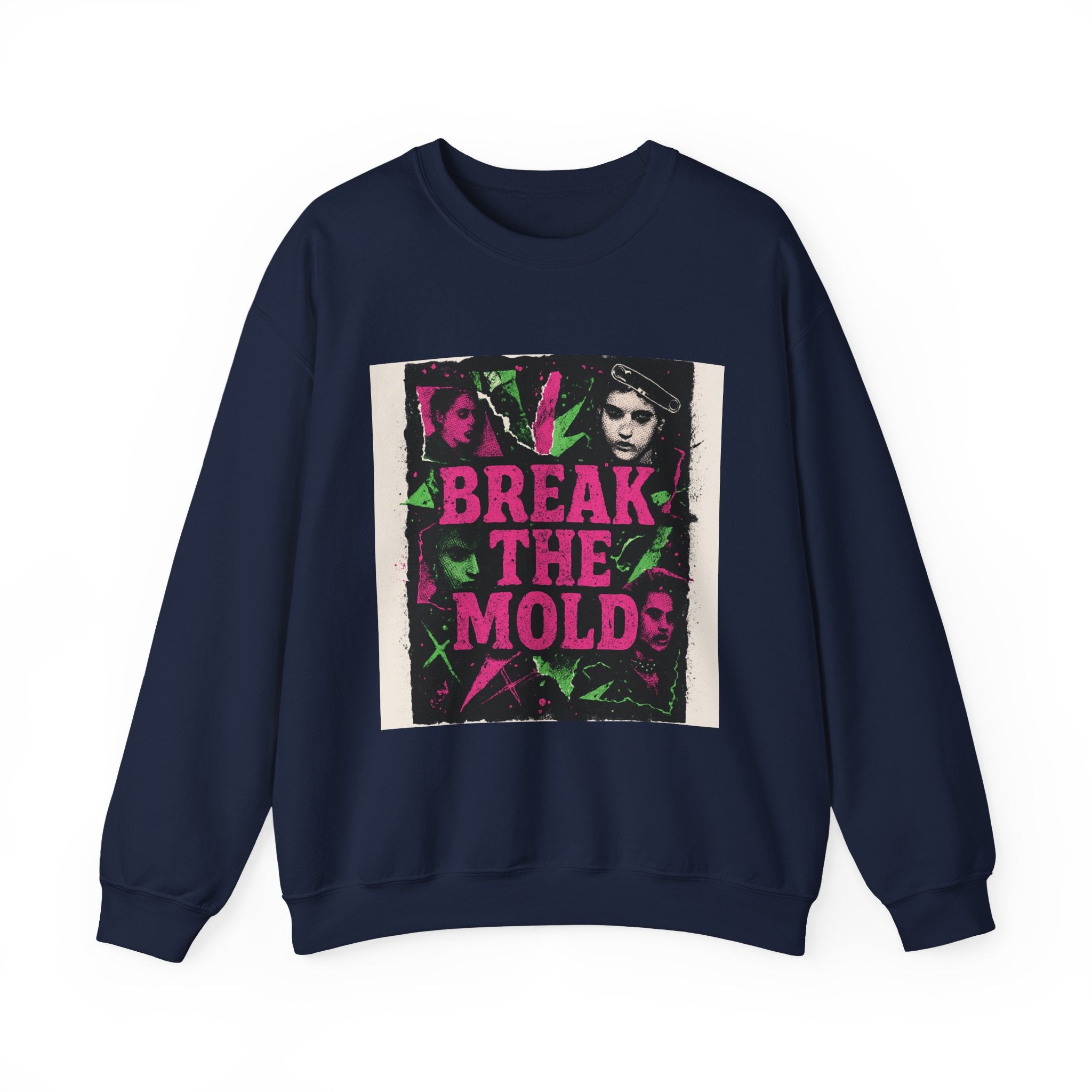 Break the Mold Crewneck Sweatshirt — Feminist Retro Graphic Pullover