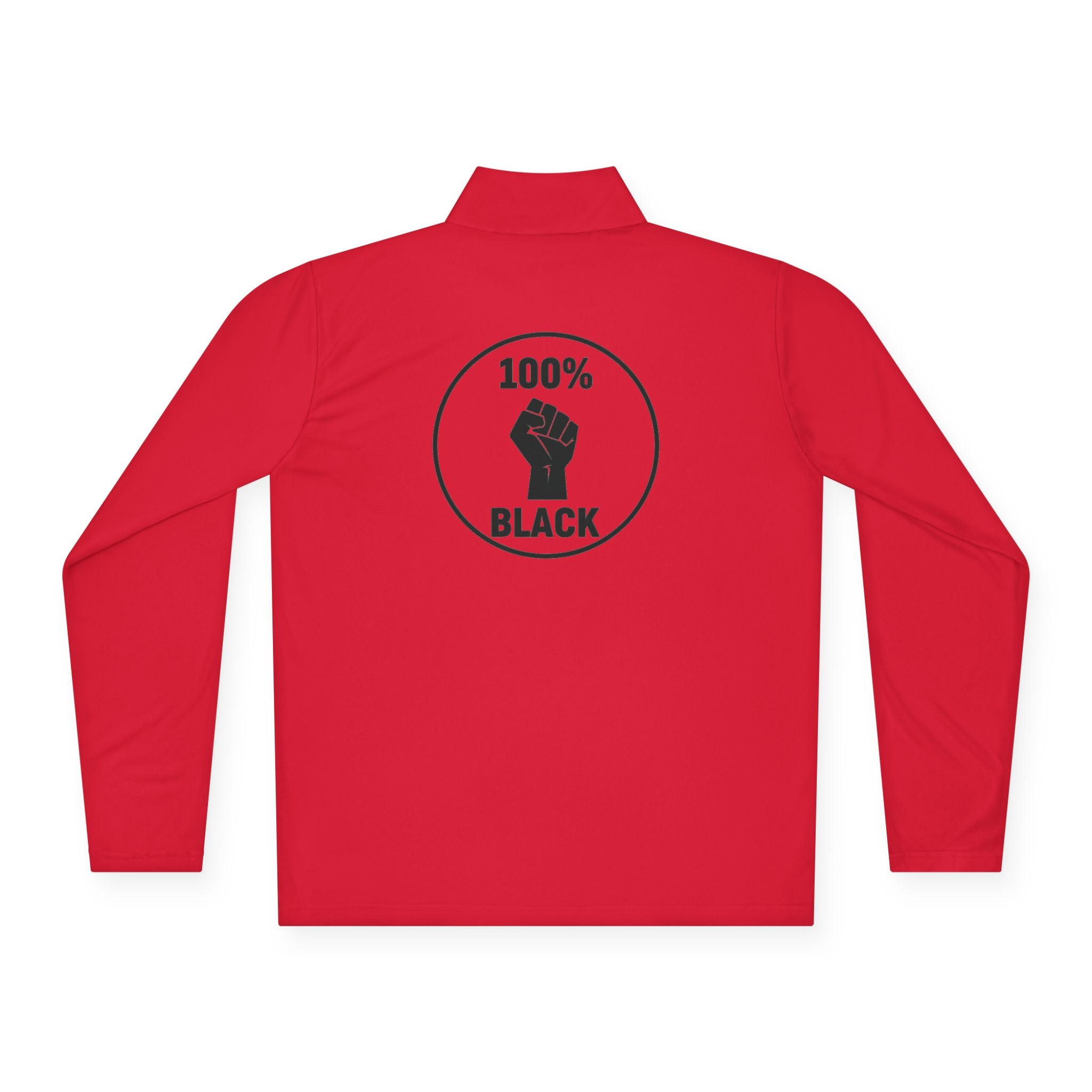 100% Black Fist Quarter-Zip Pullover — Black Pride Pullover