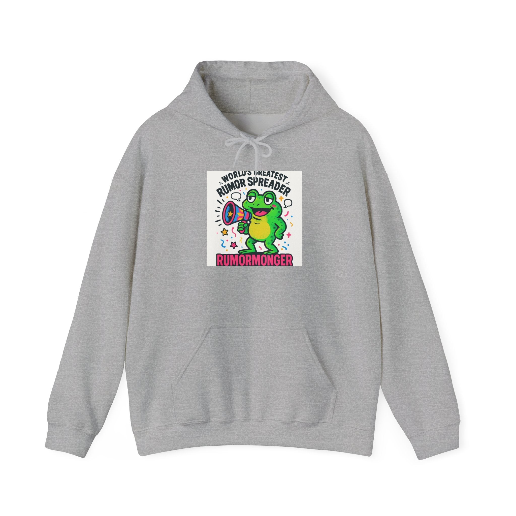 Rumormonger Frog Hoodie - Funny "World's Greatest Rumor Spreader" Graphic Sweatshirt