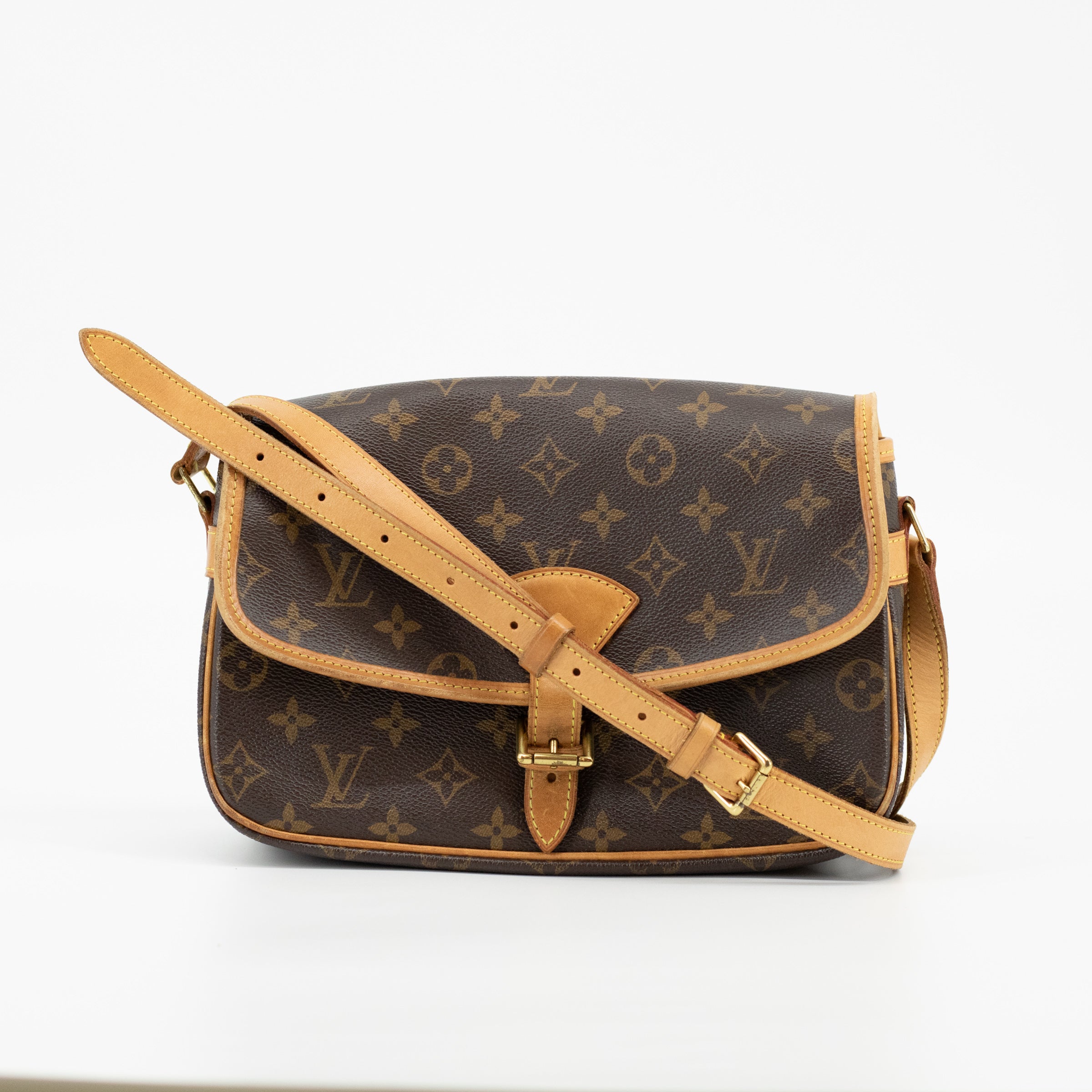 Louis Vuitton Monogram Brown Sologne Handbag #1541