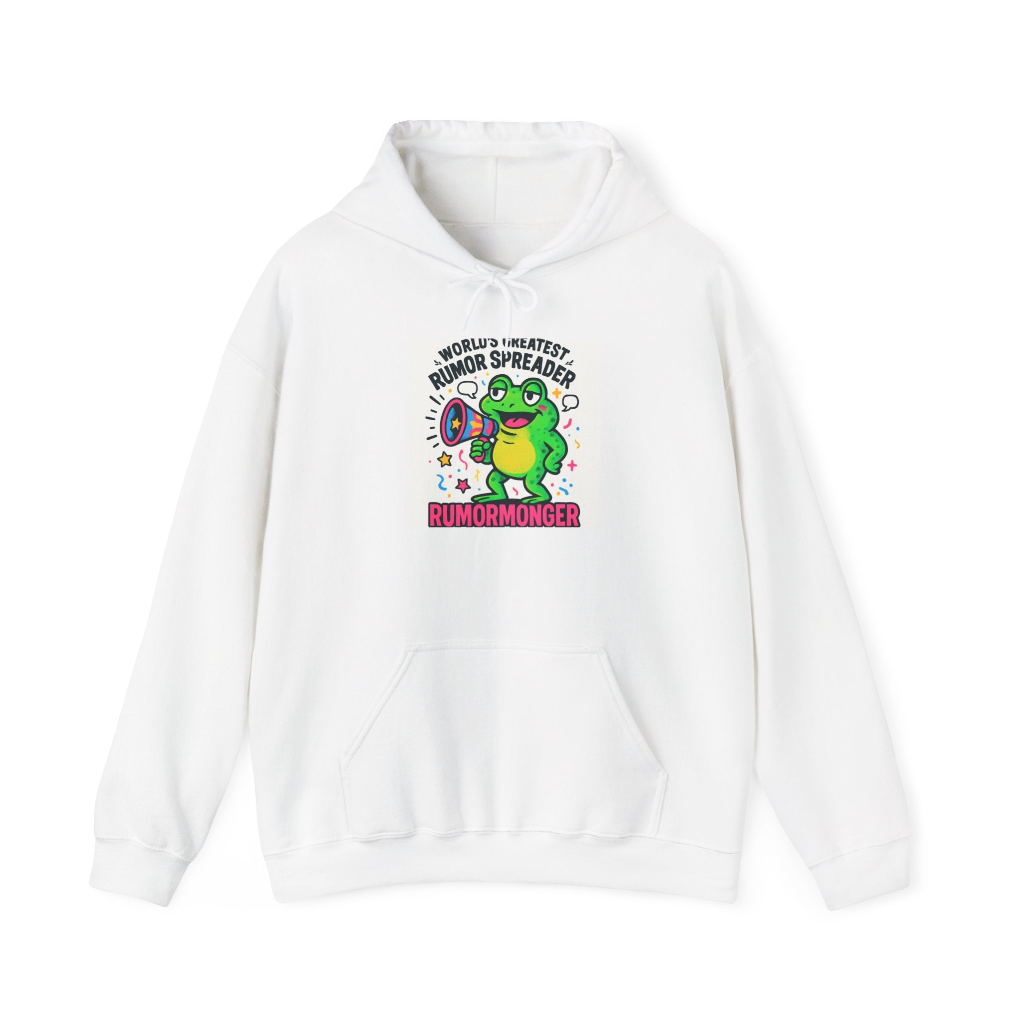 Rumormonger Frog Hoodie - Funny "World's Greatest Rumor Spreader" Graphic Sweatshirt