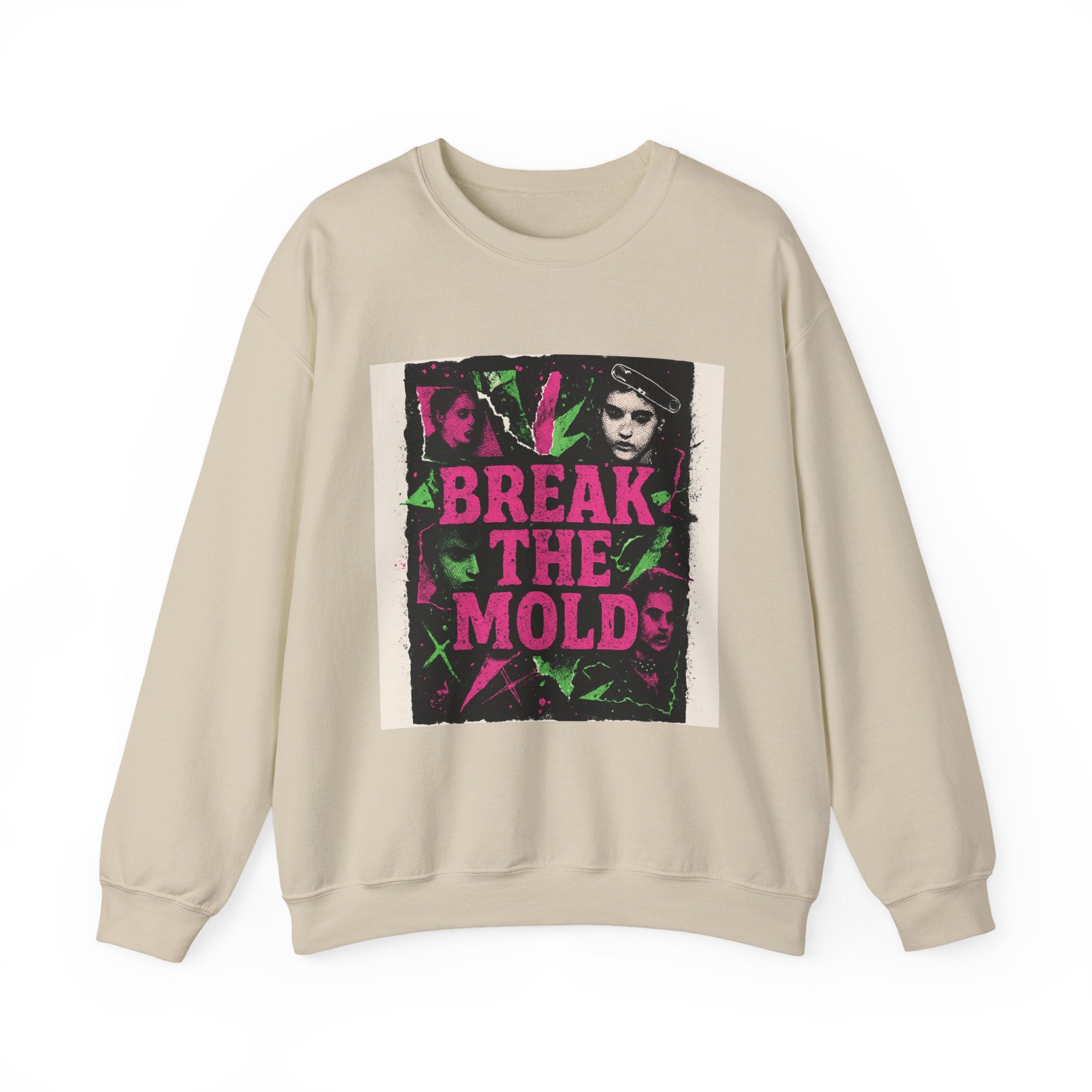 Break the Mold Crewneck Sweatshirt — Feminist Retro Graphic Pullover