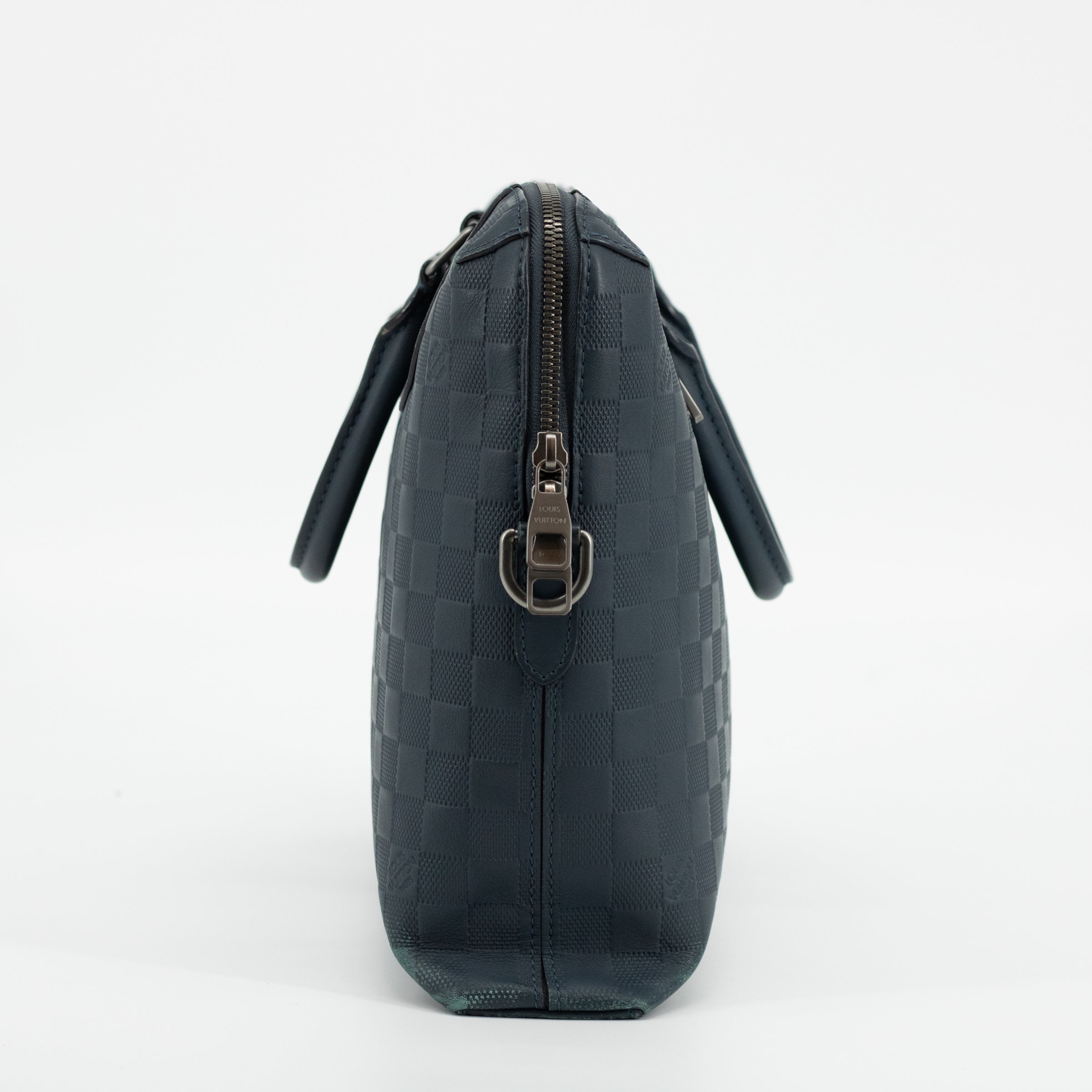 Louis Vuitton Briefcase Damier Infini Navy Business Bag Shoulder Bag #1708