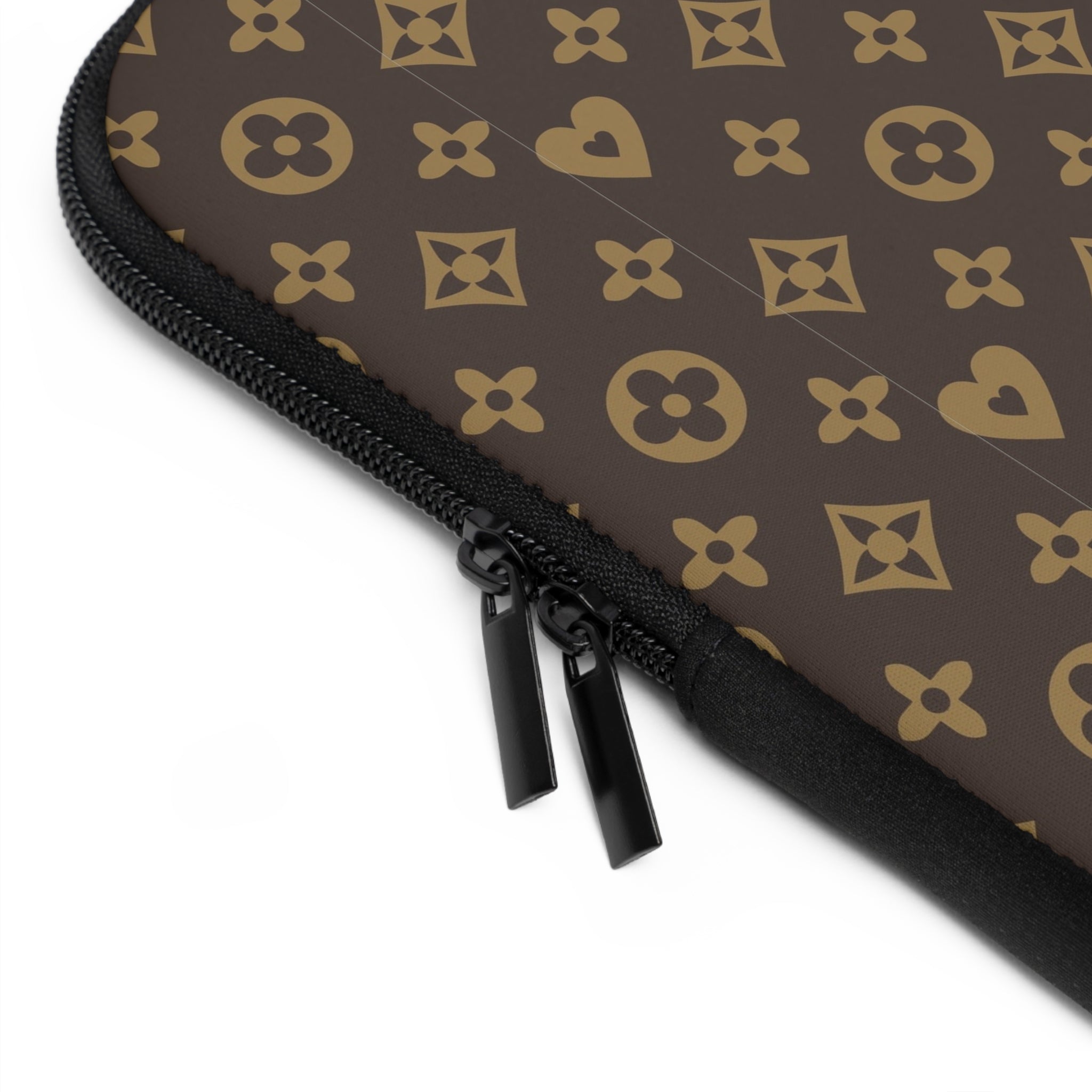 Brown Monogram Laptop Sleeve — Luxury Pattern Protective Case