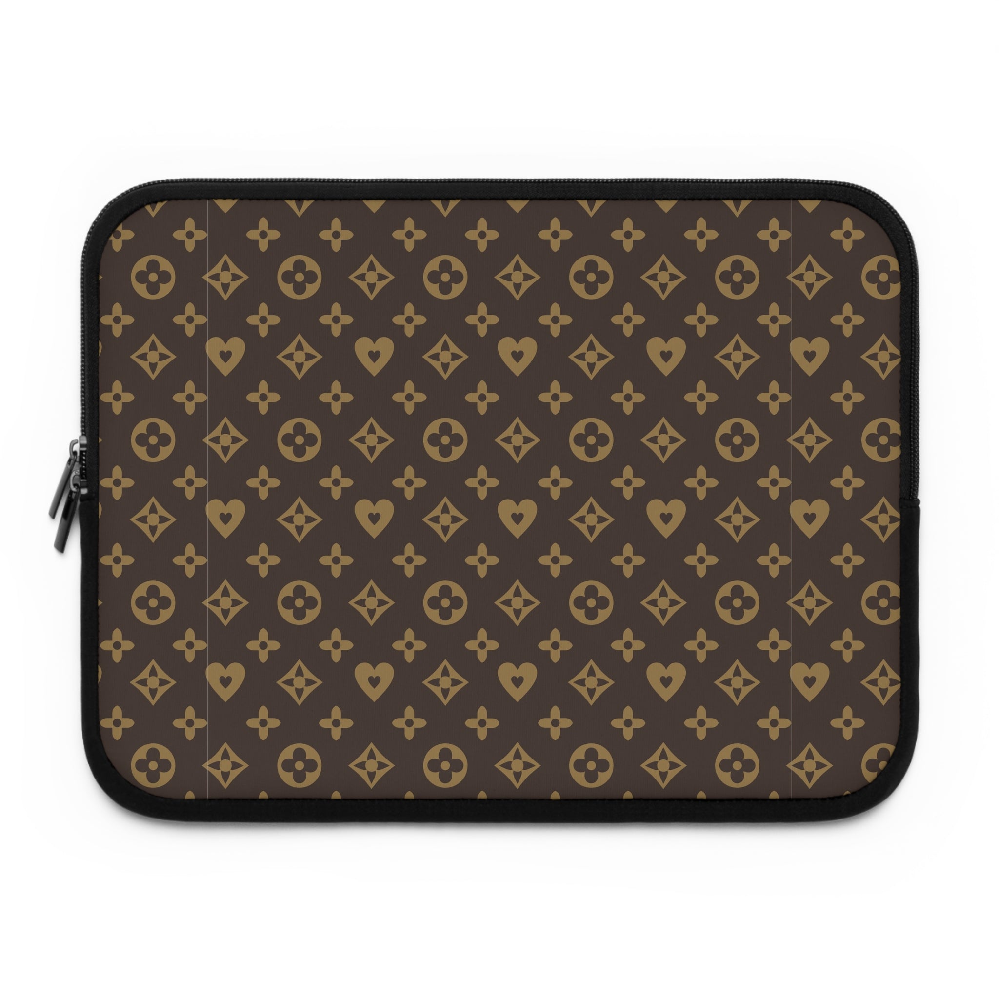 Brown Monogram Laptop Sleeve — Luxury Pattern Protective Case