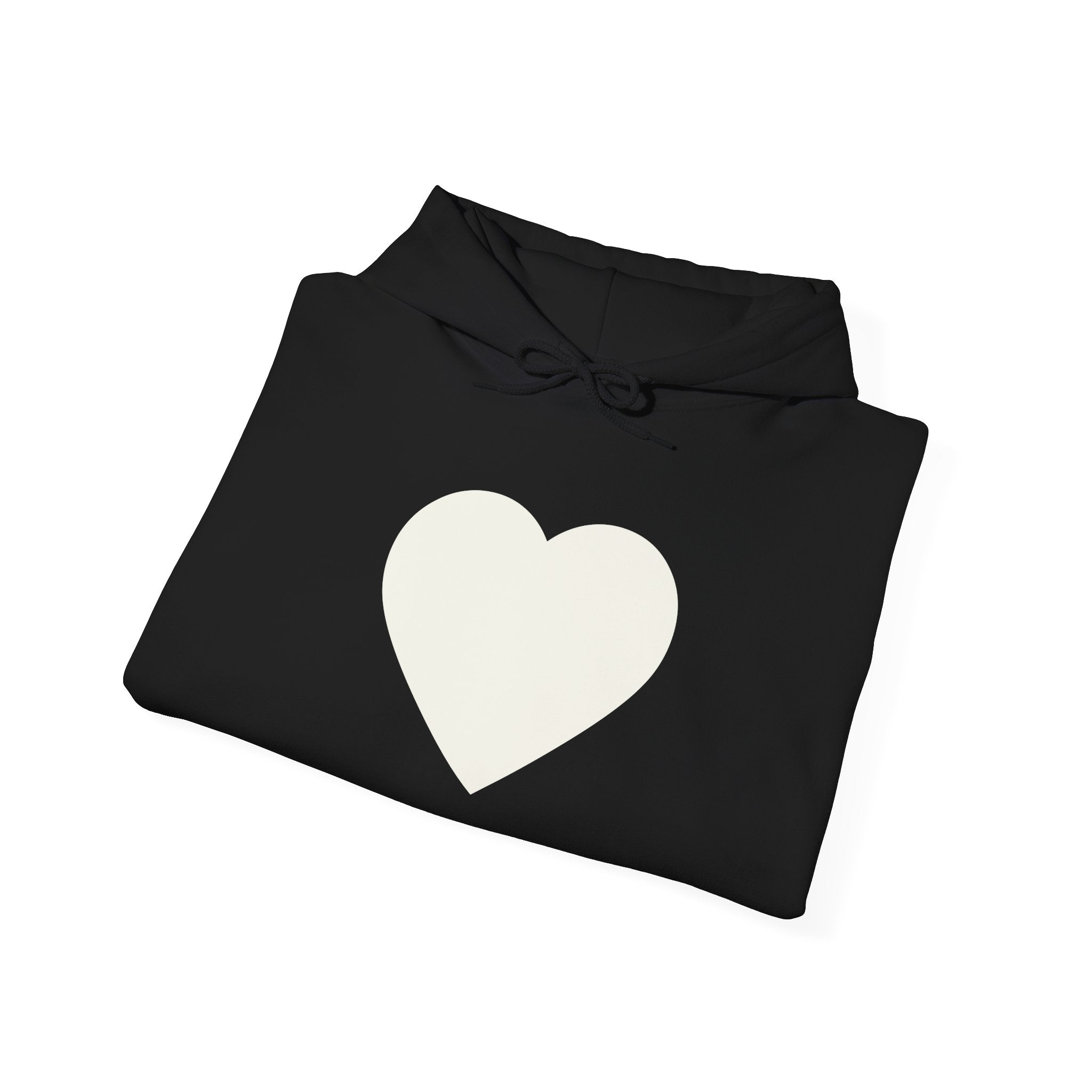 Love Me Heart Hoodie – Black Graphic Heart Pullover
