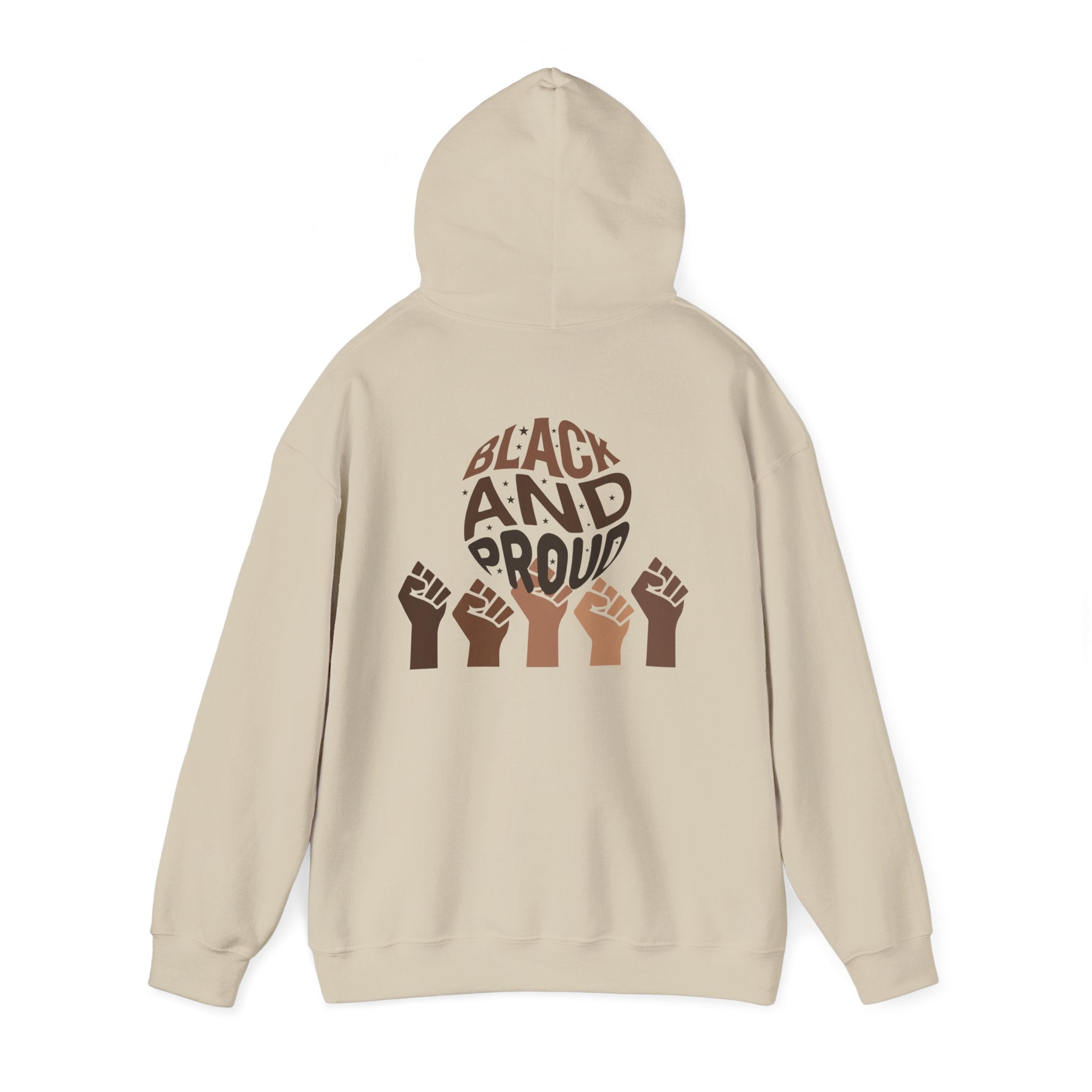 Hoodie — "Black and Proud" Multitone Fist Social Justice Hoodie