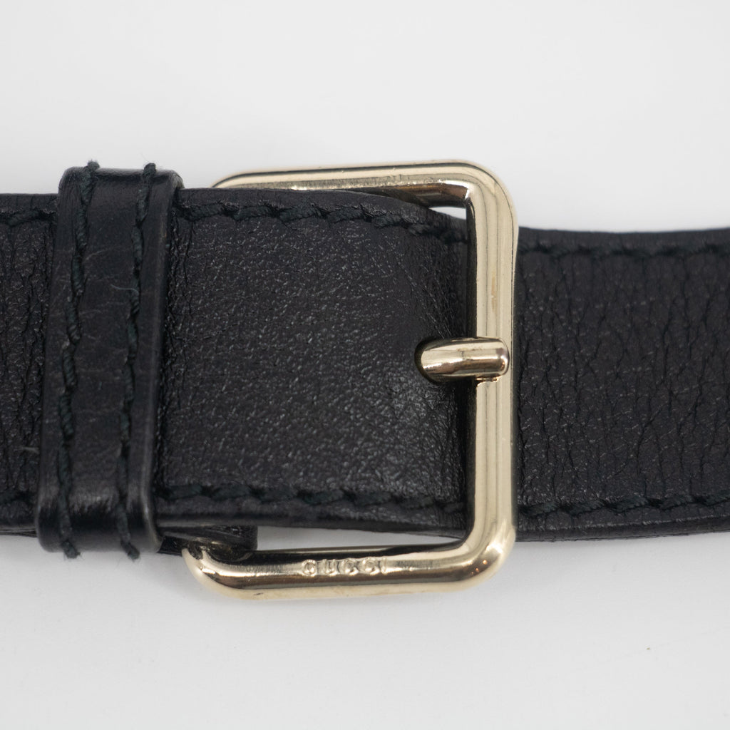 Gucci Black Guccisima Messenger Flap Bag #2025