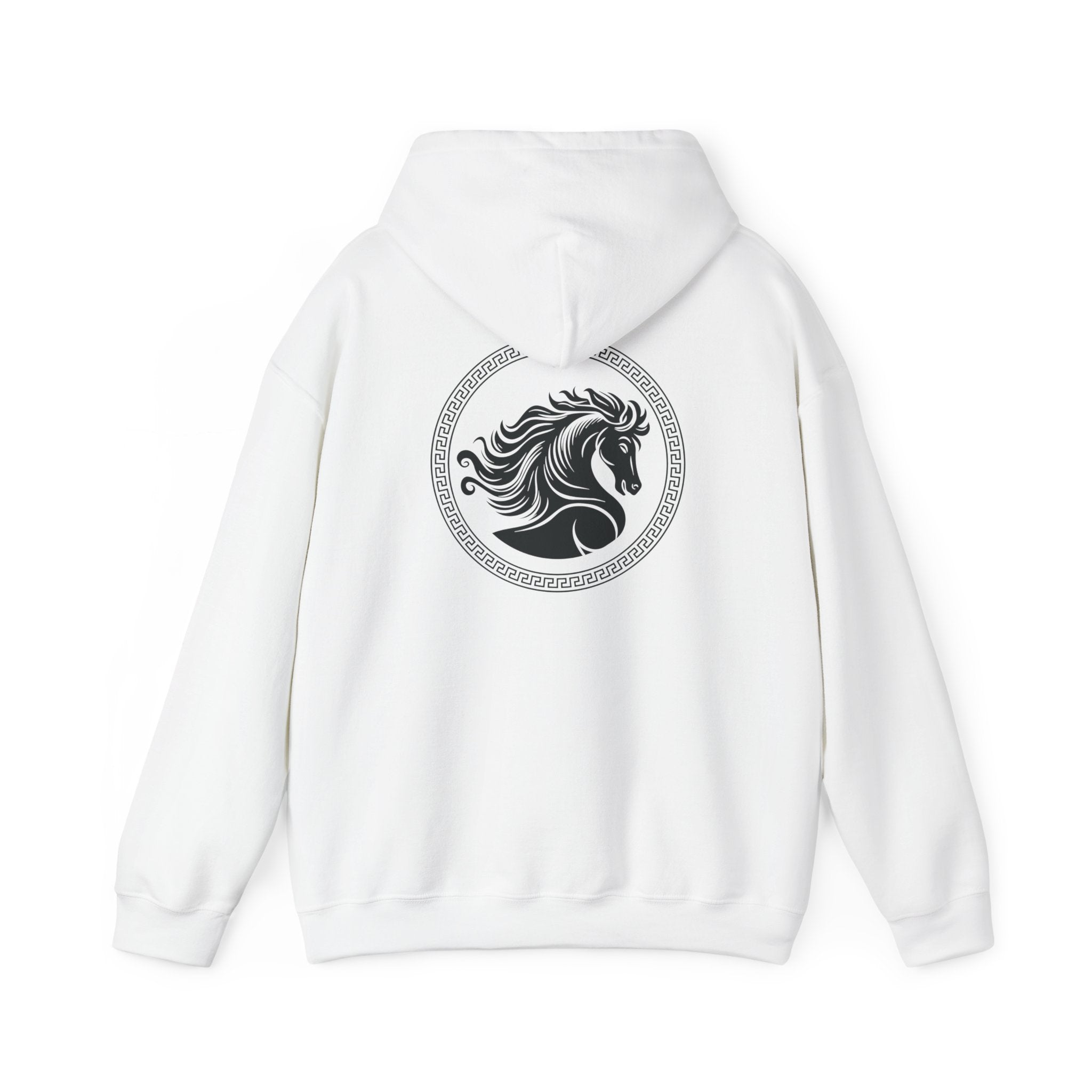 Mythic Horse Circle Hoodie — Celtic-Inspired Stallion Graphic Sweatshirt