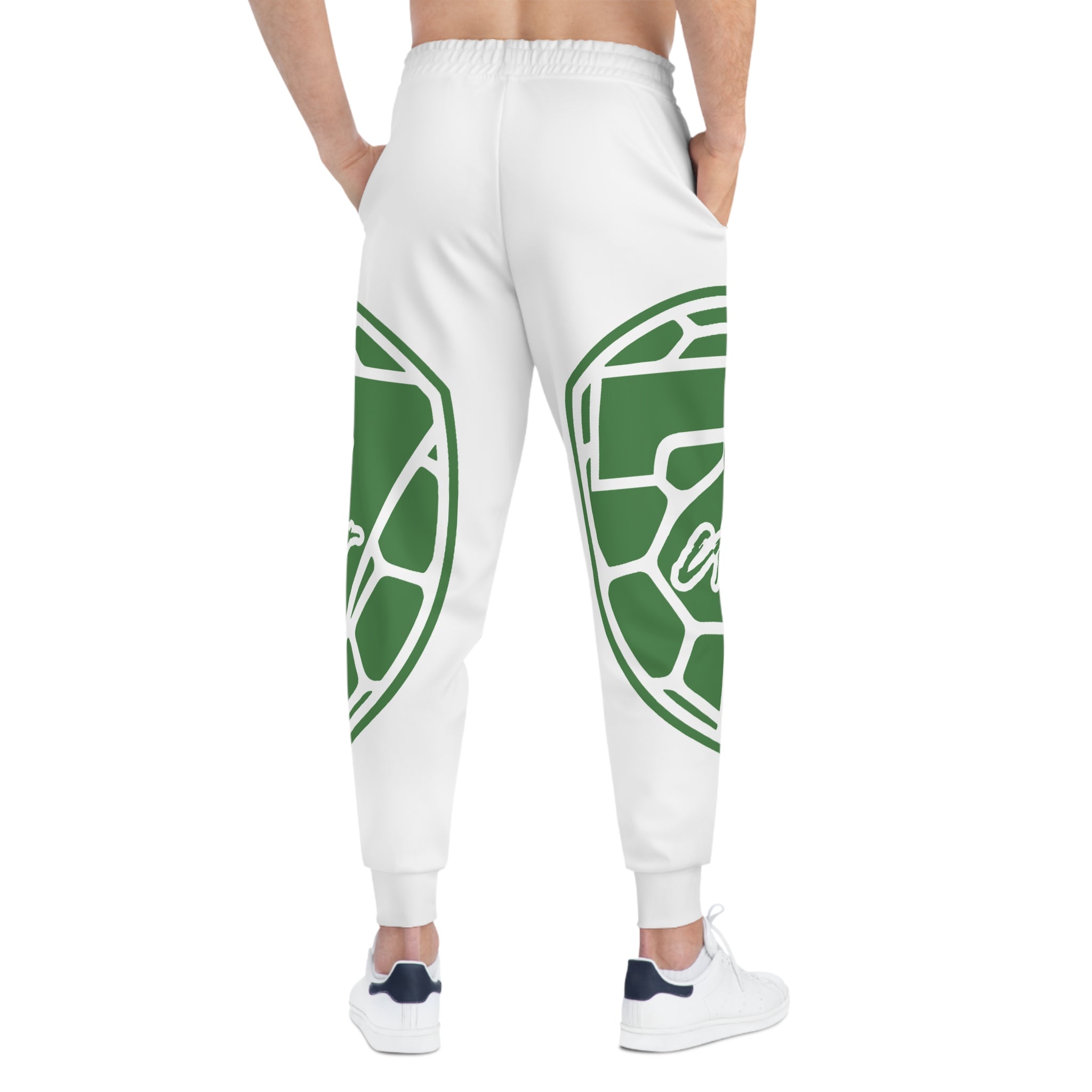 Turtle Shell Athletic Joggers — Green Sea Turtle Graphic Sweatpants