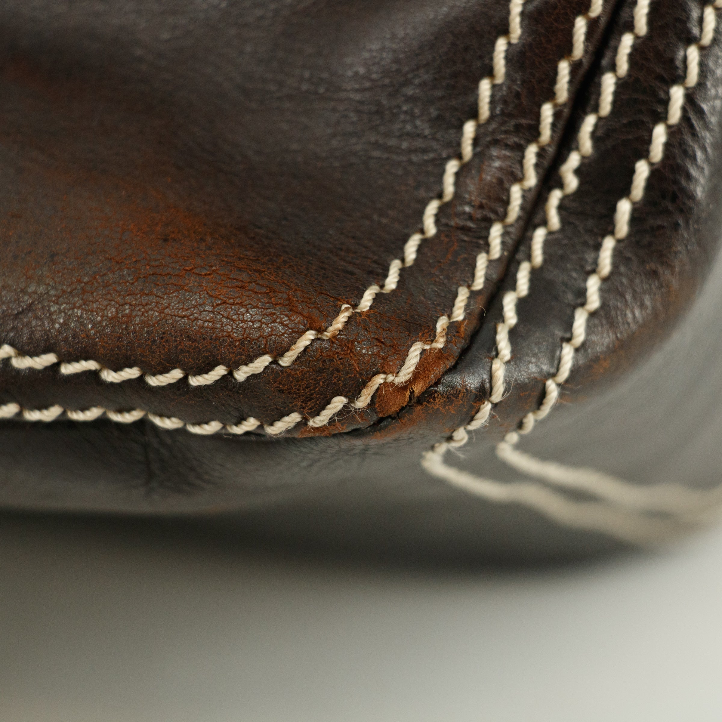 Celine Dark Brown Leather Boogie Tote Bag #3424