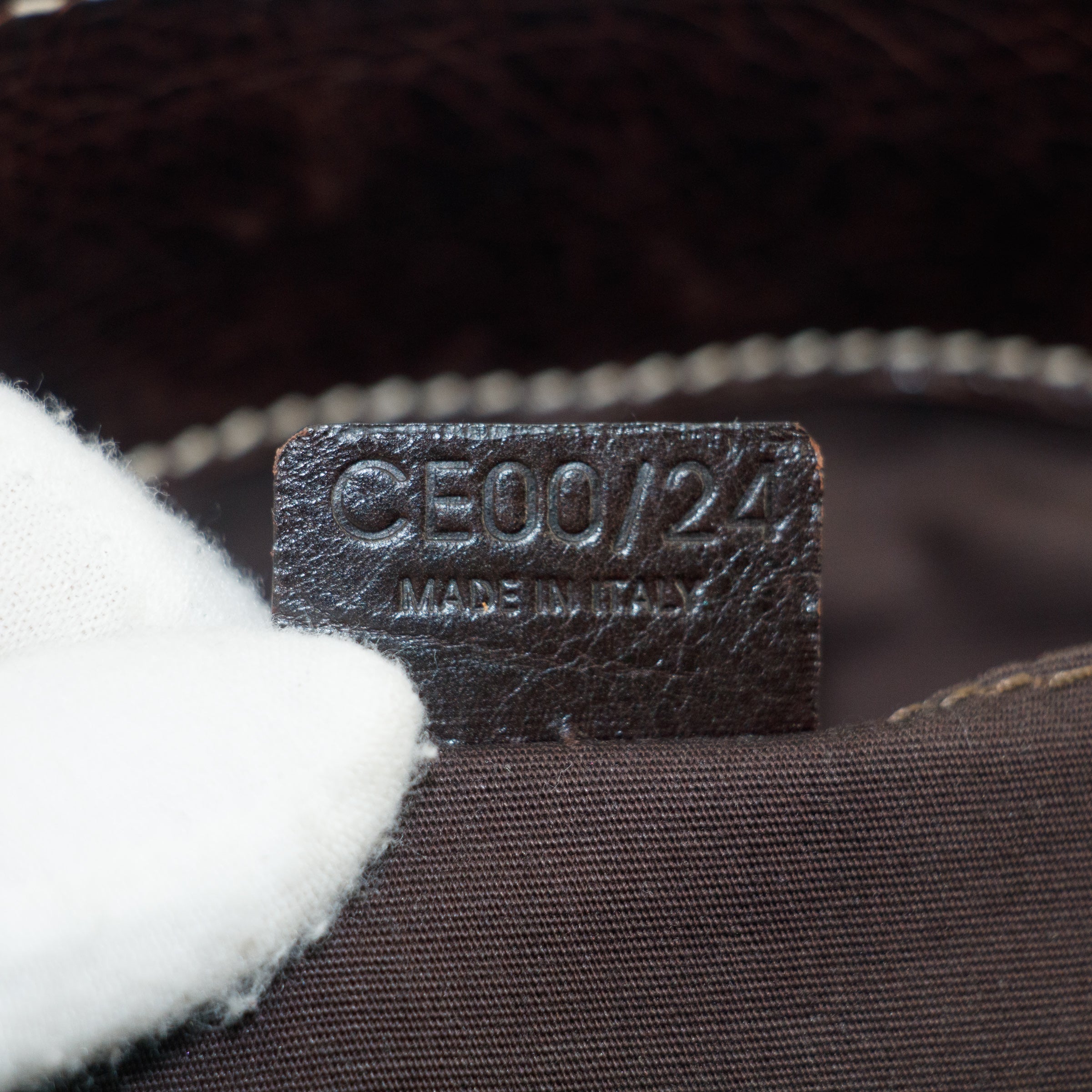 Celine Dark Brown Leather Boogie Tote Bag #3424