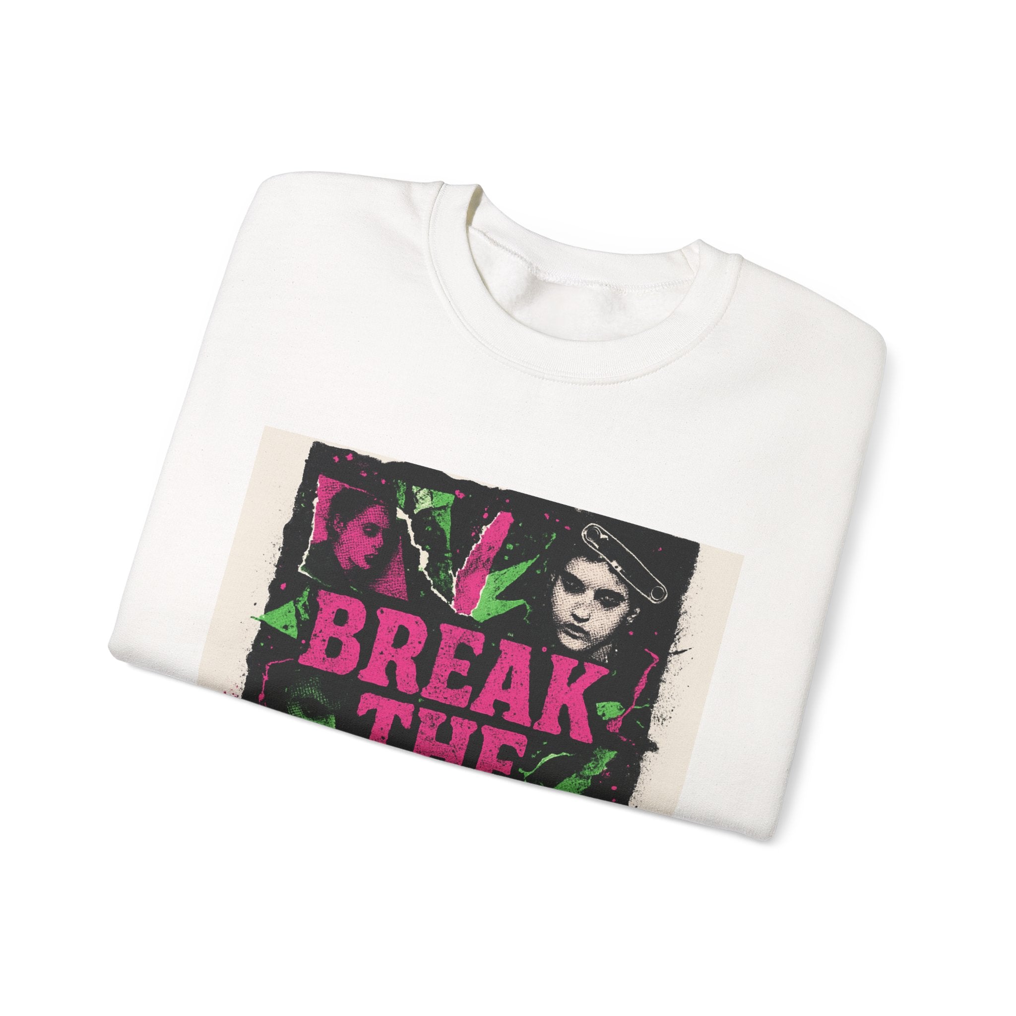 Break the Mold Crewneck Sweatshirt — Feminist Retro Graphic Pullover