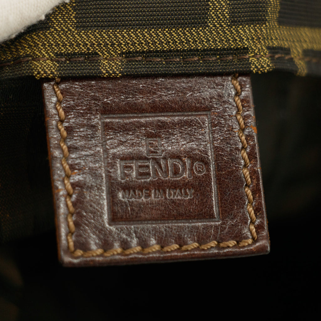 Fendi Zucca FF Canvas Brown Shoulder Bag #3547