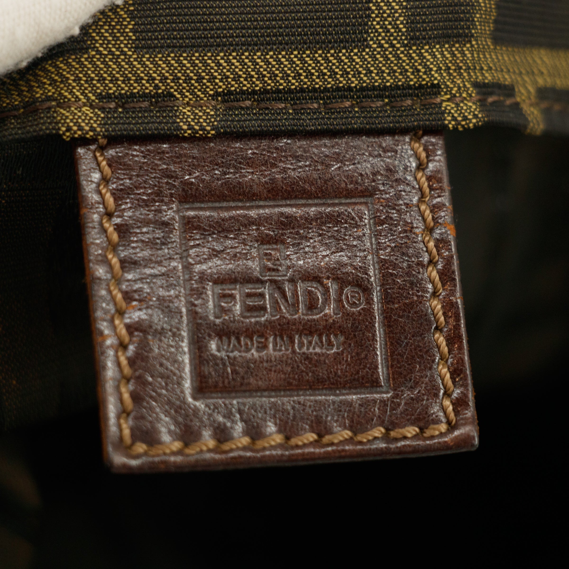 Fendi Zucca FF Canvas Brown Shoulder Bag #3547