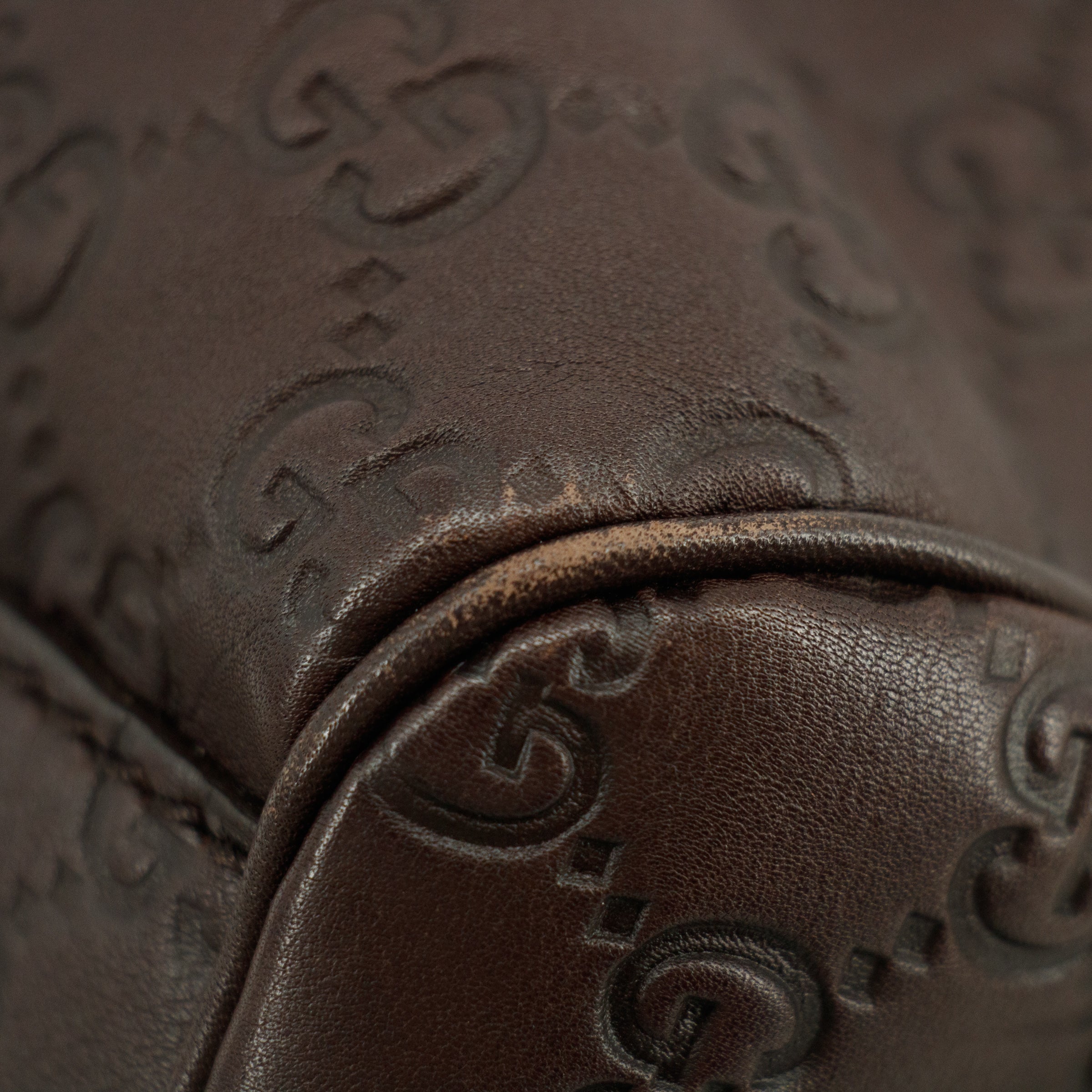 Gucci GG Guccisima Brown Interlocking GG Sukey Handbag #3558