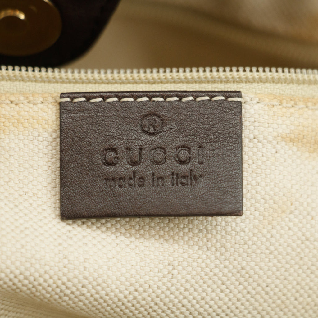 Gucci GG Guccisima Brown Interlocking GG Sukey Handbag #3558