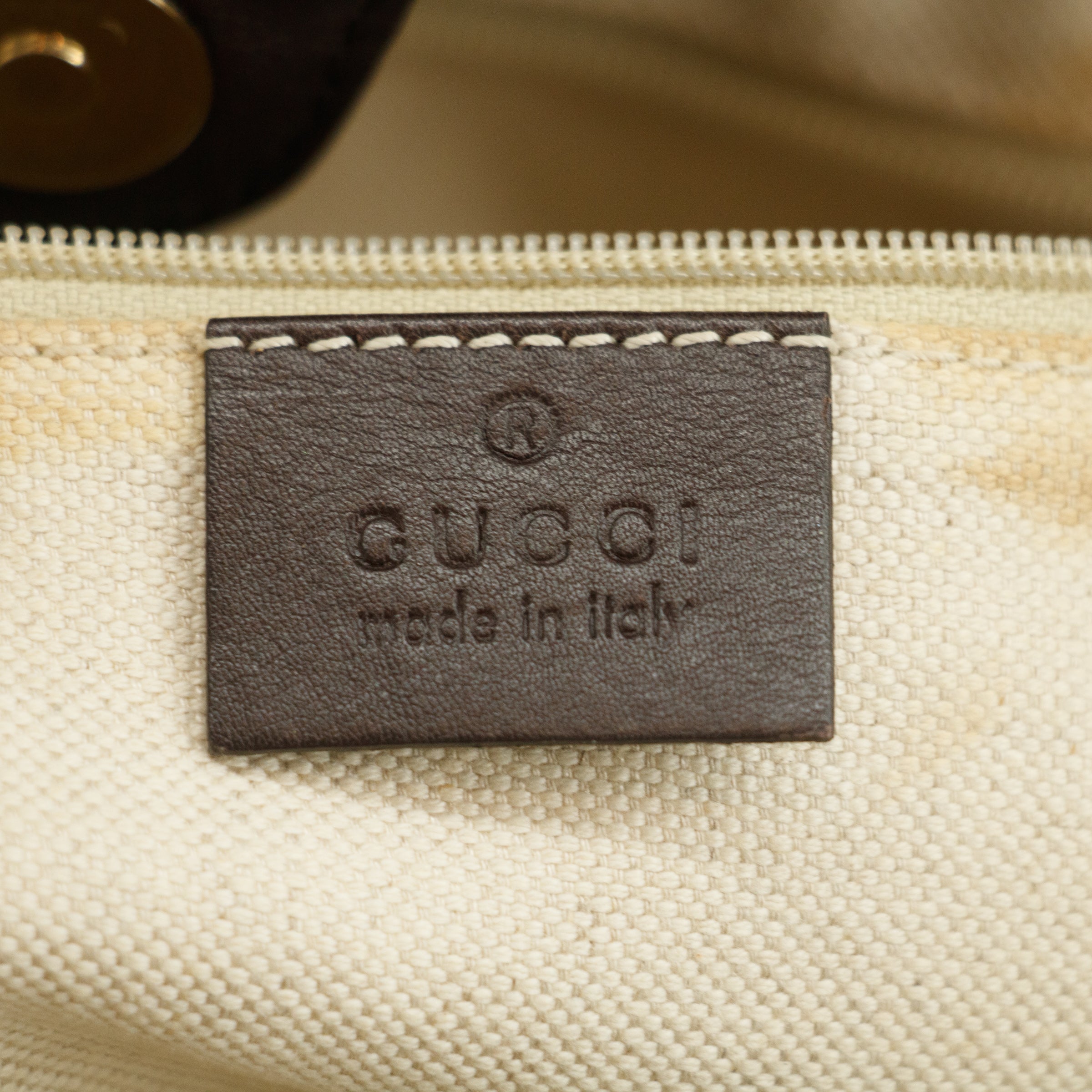 Gucci GG Guccisima Brown Interlocking GG Sukey Handbag #3558