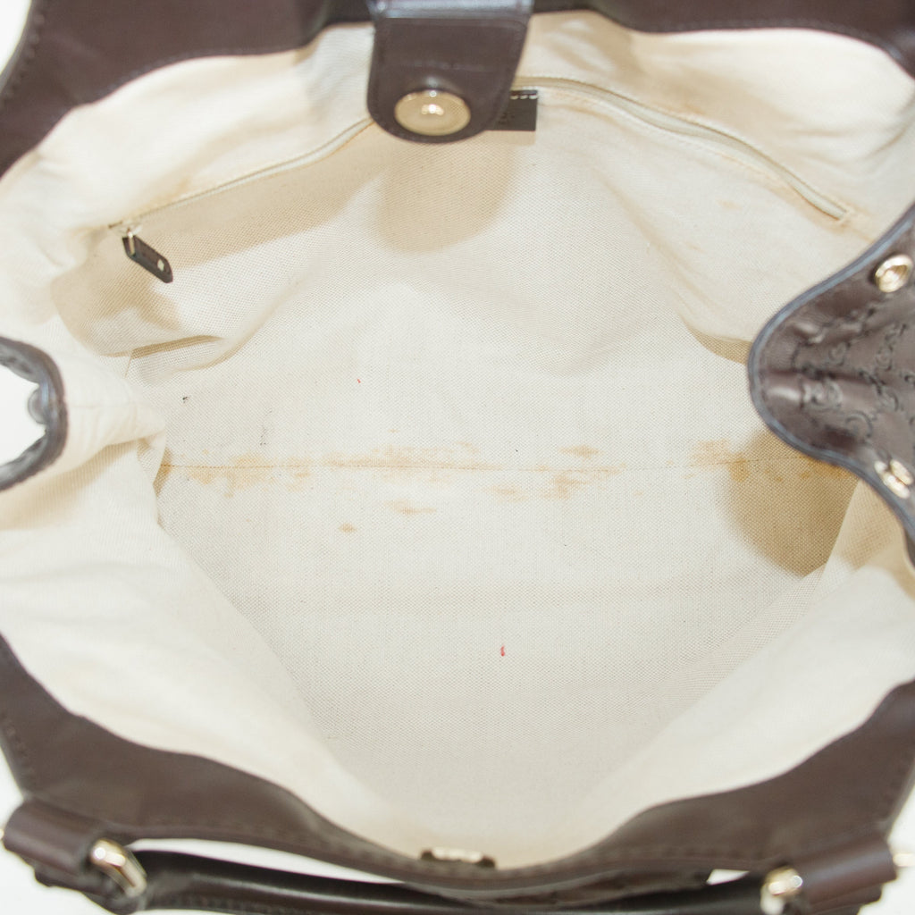 Gucci GG Guccisima Brown Interlocking GG Sukey Handbag #3558