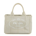 Prada Grey Canvas Canapa Logo 2Way Tote Bag Small #3595