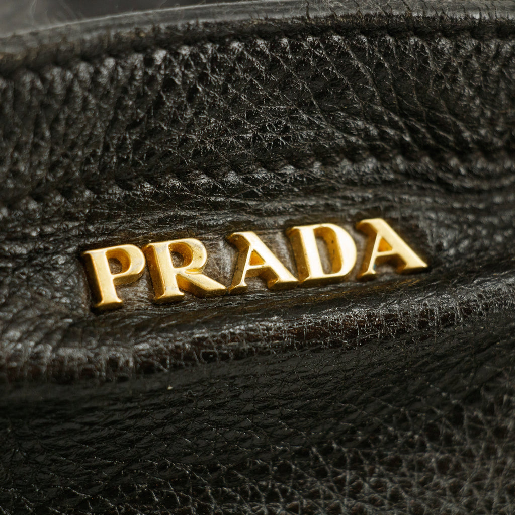 Prada Vitello Daino Black Leather 2Way Shoulder Bag #3598