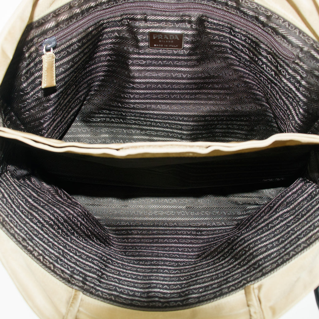 Prada Green Nylon Tesssuto City Shoulder Bag  #3602