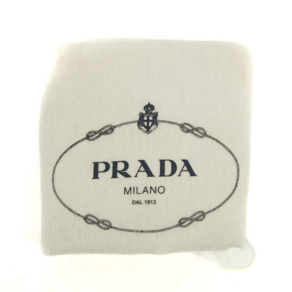 Prada Ivory Canvas x Leather Mini Boston Bag #3645