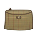 Burberry Nova Check Canvas Clutch Bag Green #3650