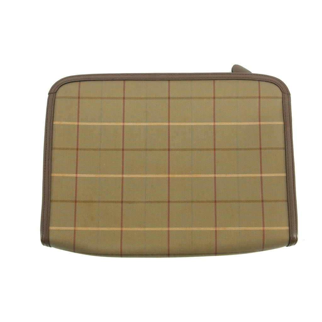 Burberry Nova Check Canvas Clutch Bag Green #3650