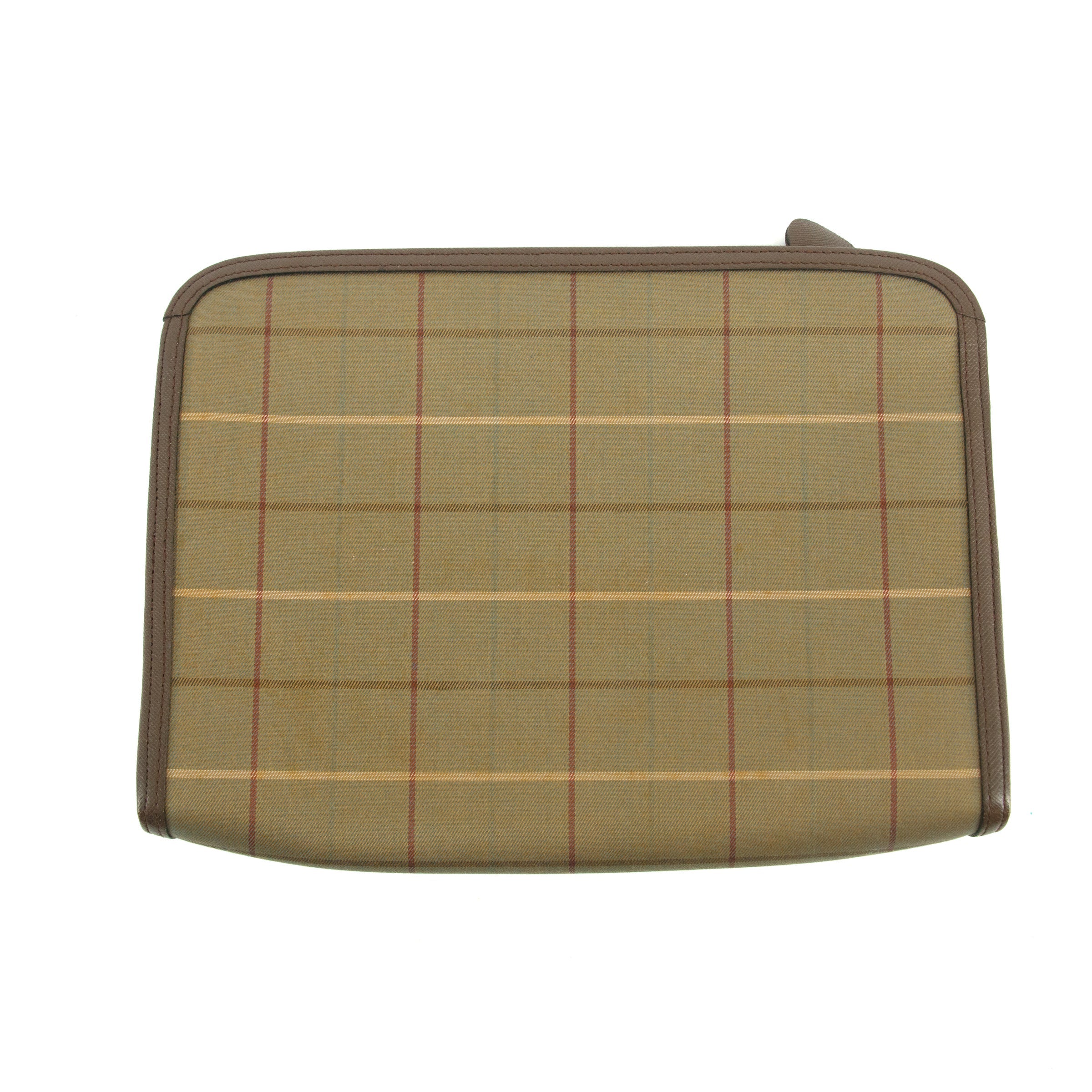Burberry Nova Check Canvas Clutch Bag Green #3650