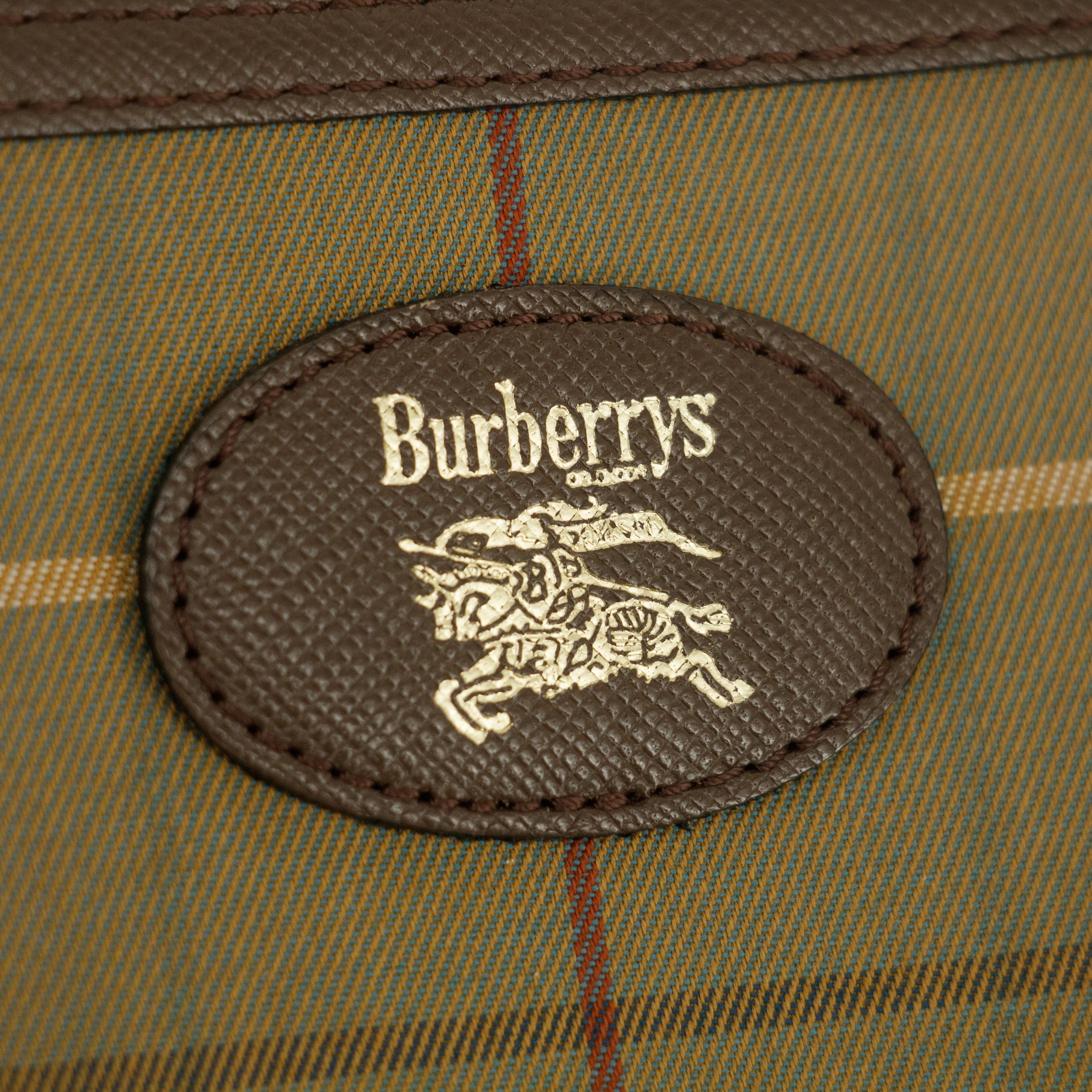 Burberry Nova Check Canvas Clutch Bag Green #3650