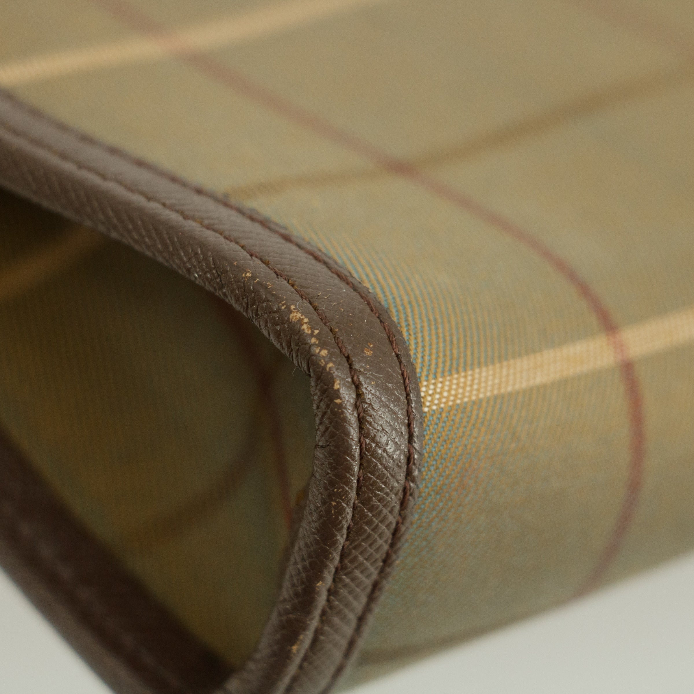 Burberry Nova Check Canvas Clutch Bag Green #3650