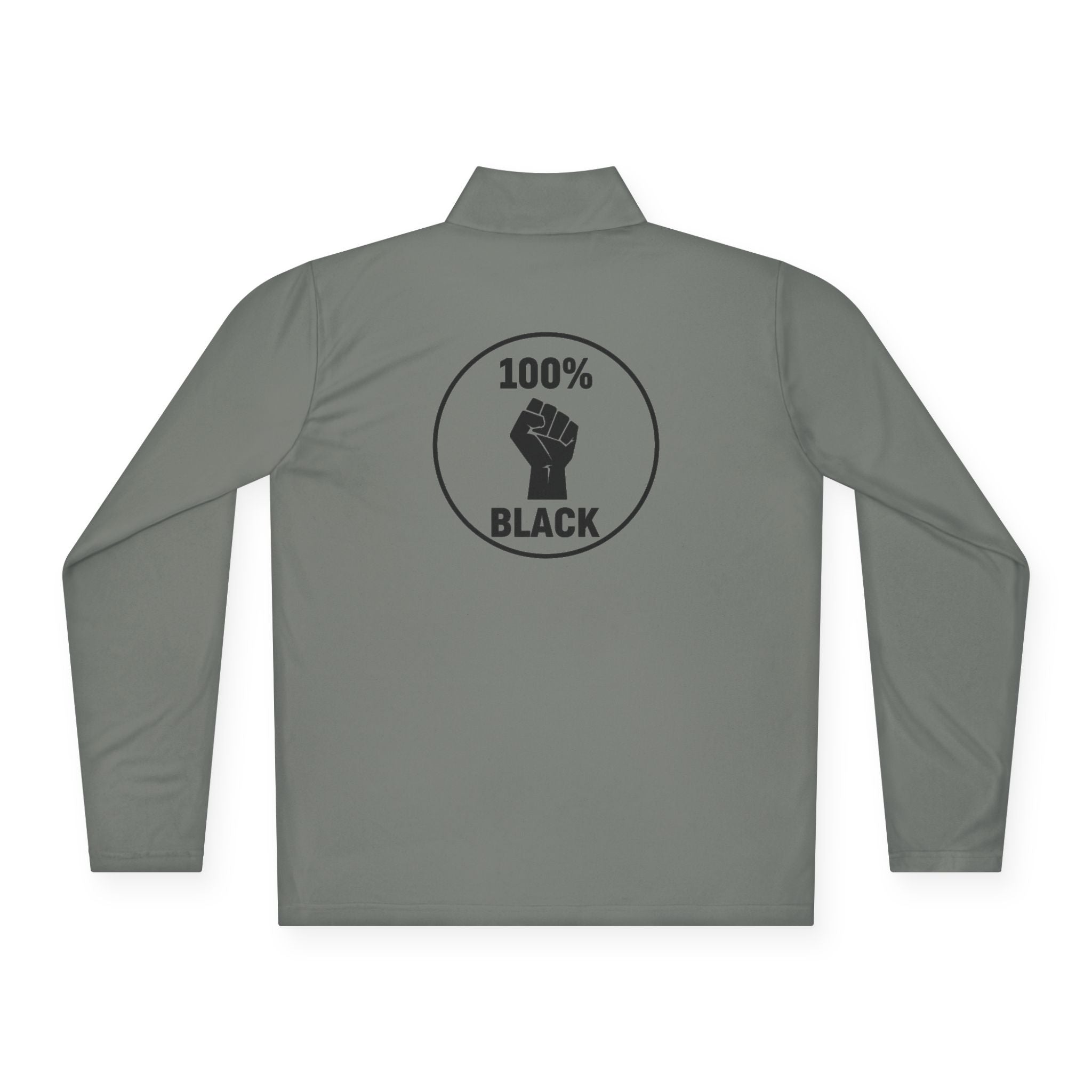 100% Black Fist Quarter-Zip Pullover — Black Pride Pullover