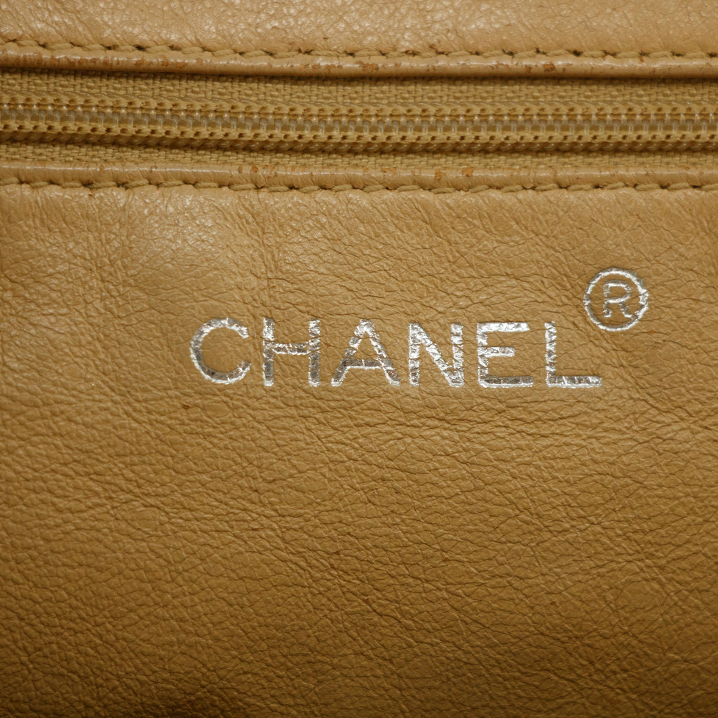 Chanel Beige Caviar Skin CC Quilted Matelasse Shoulder Bag #3761