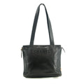 Chanel Black Caviar Skin Logo LAX Embroidered Shoulder Bag #3771
