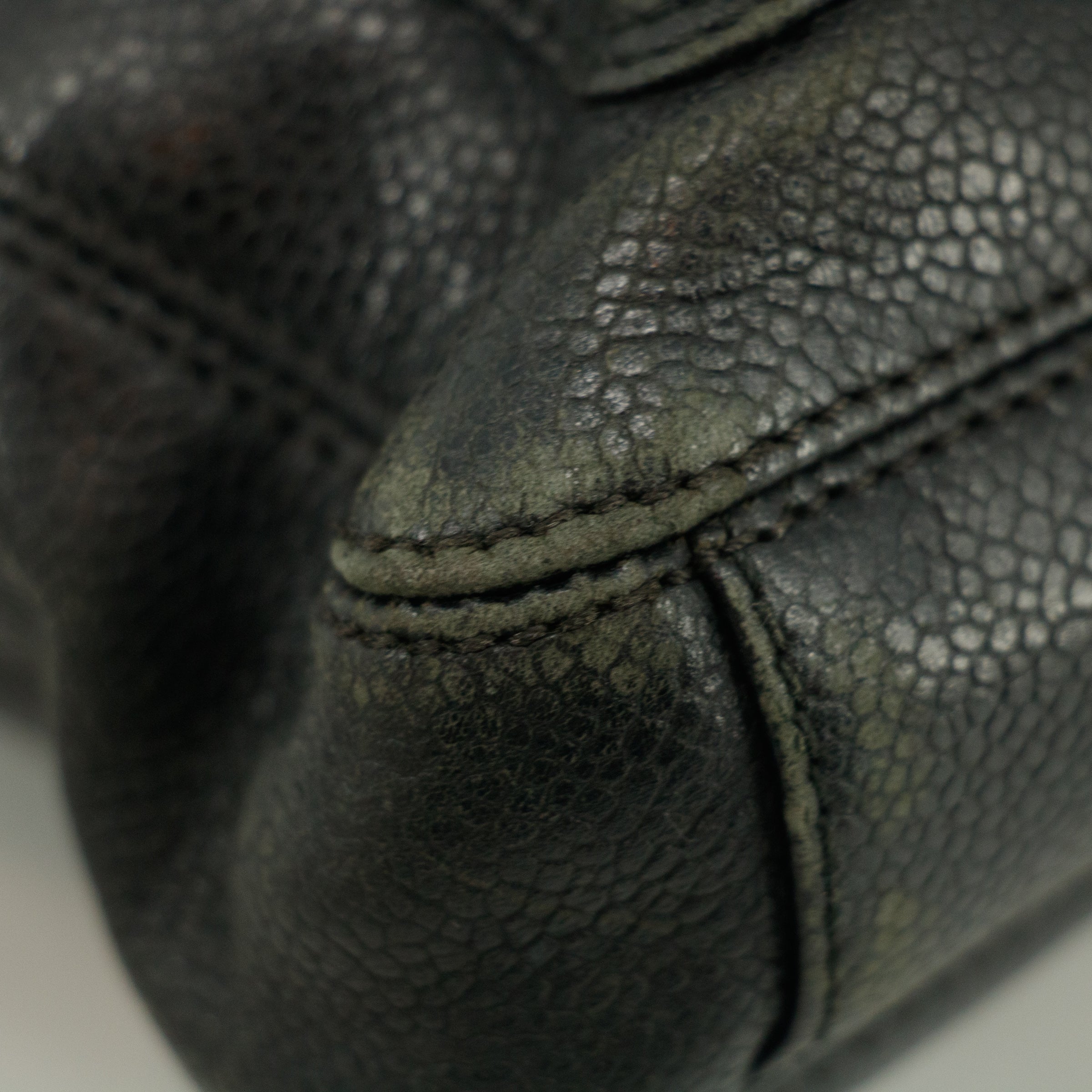 Chanel Black Caviar Skin Logo LAX Embroidered Shoulder Bag #3771