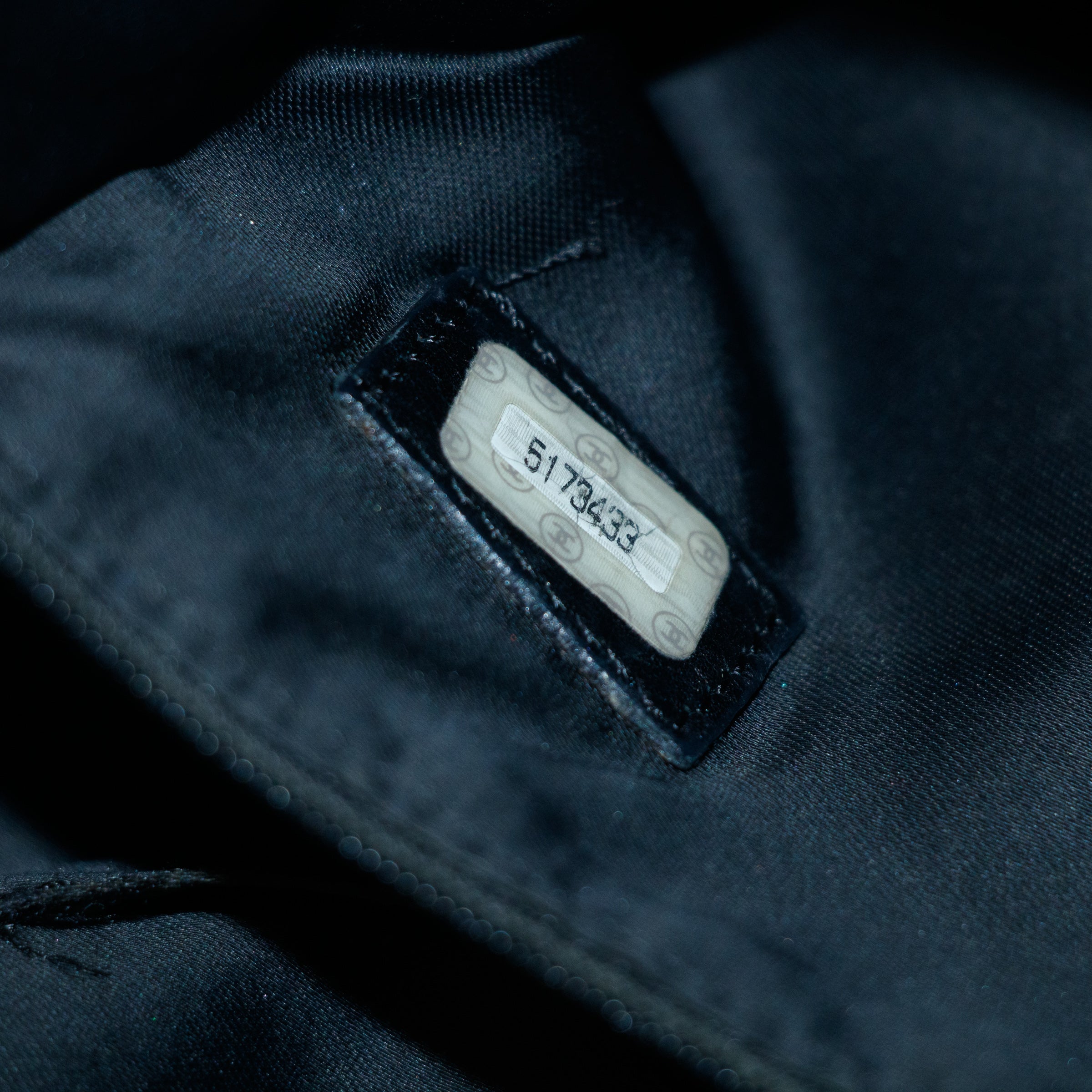 Chanel Black Caviar Skin Logo LAX Embroidered Shoulder Bag #3771