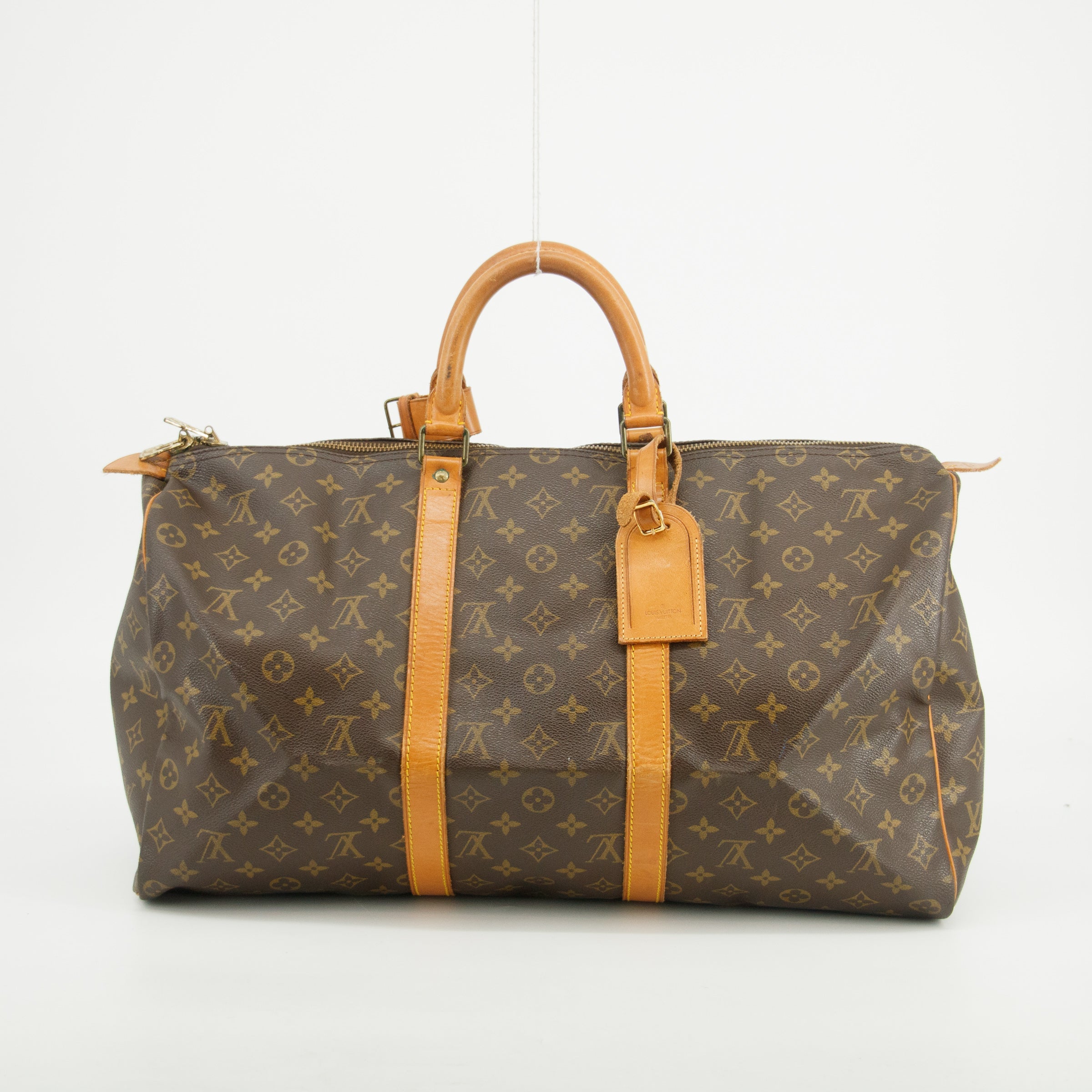 Louis Vuitton Monogram Canvas Brown Keepall 50 Boston Bag #3776