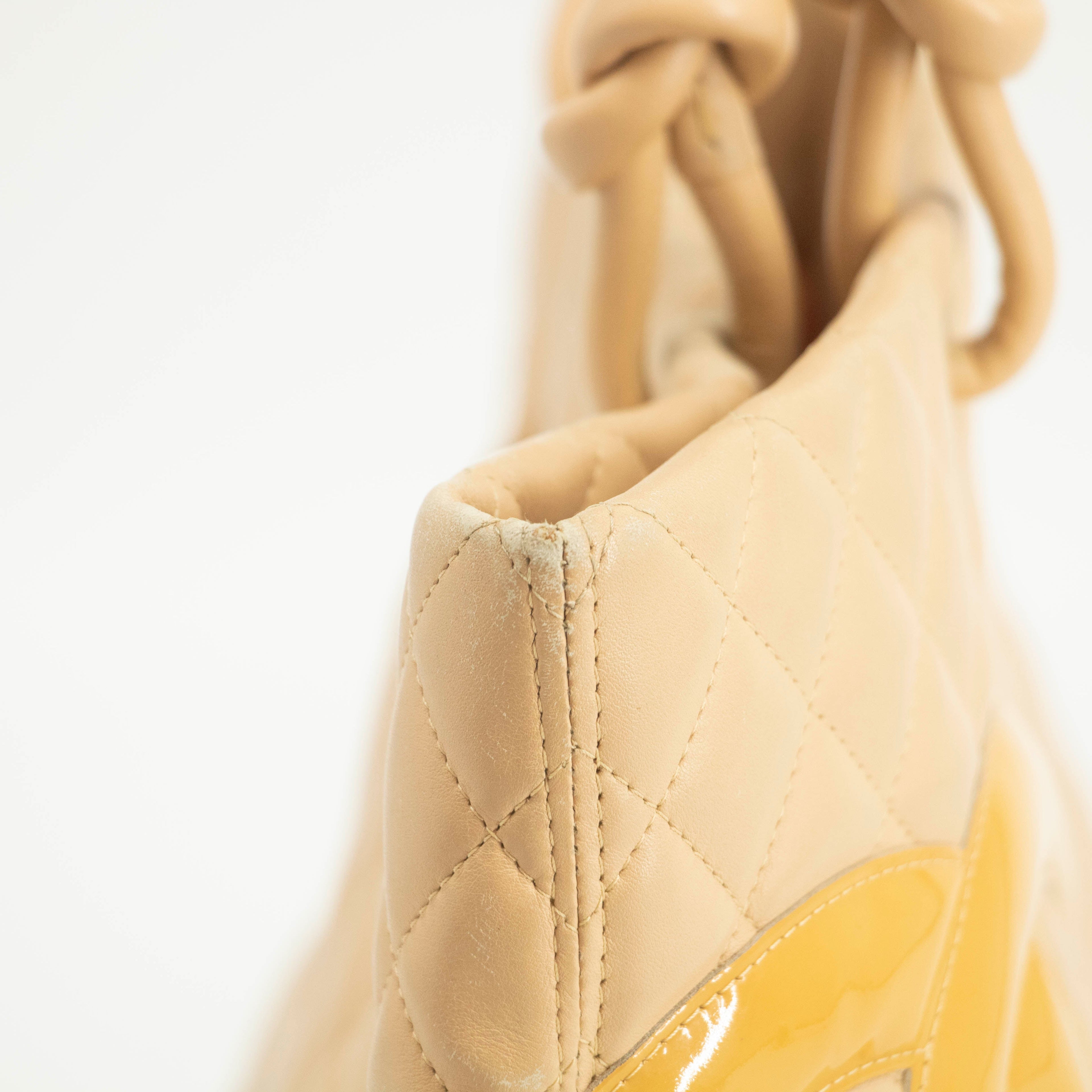 Chanel Beige Lambskin Quilted Cambon Ligne Shoulder Bag 10 Series #3970