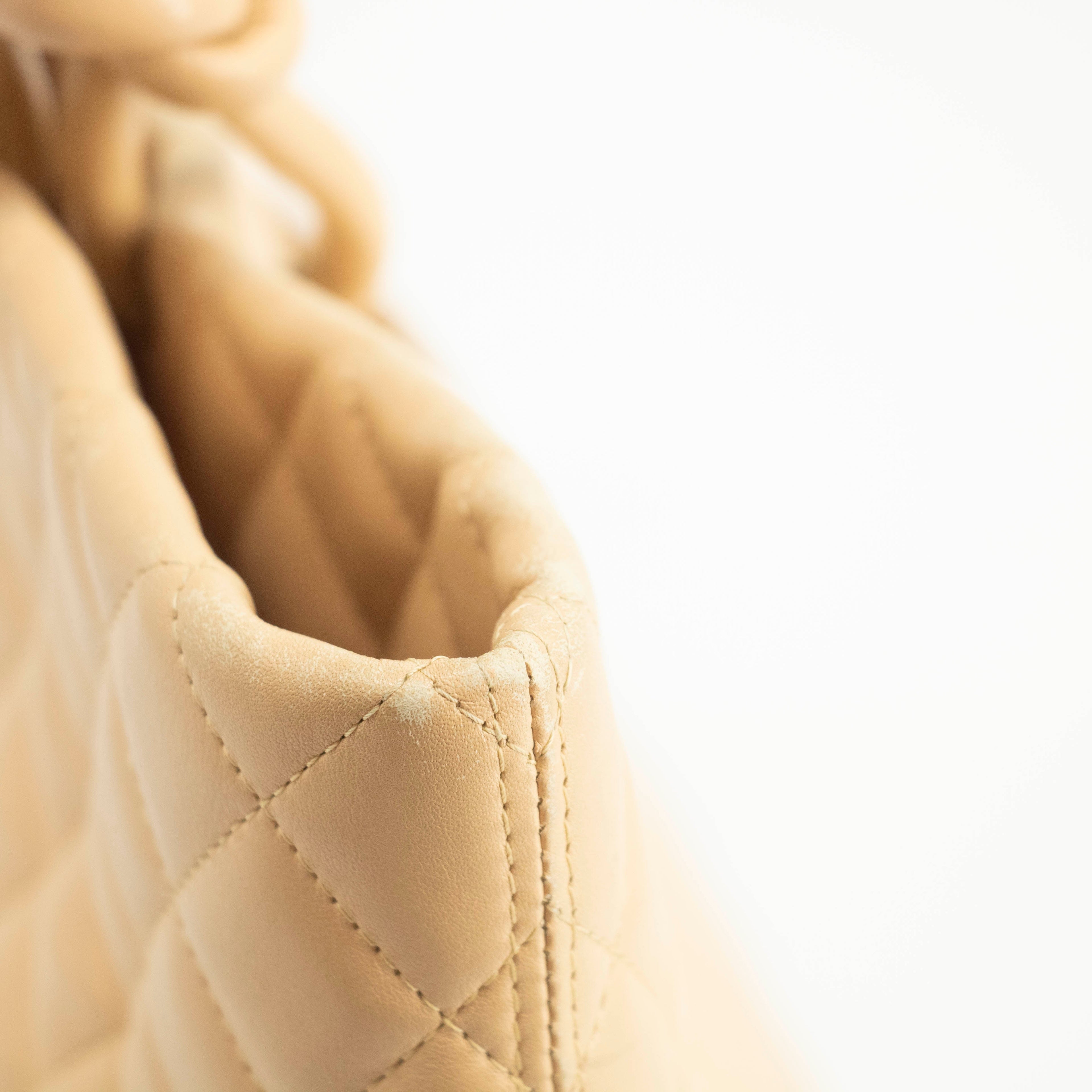 Chanel Beige Lambskin Quilted Cambon Ligne Shoulder Bag 10 Series #3970