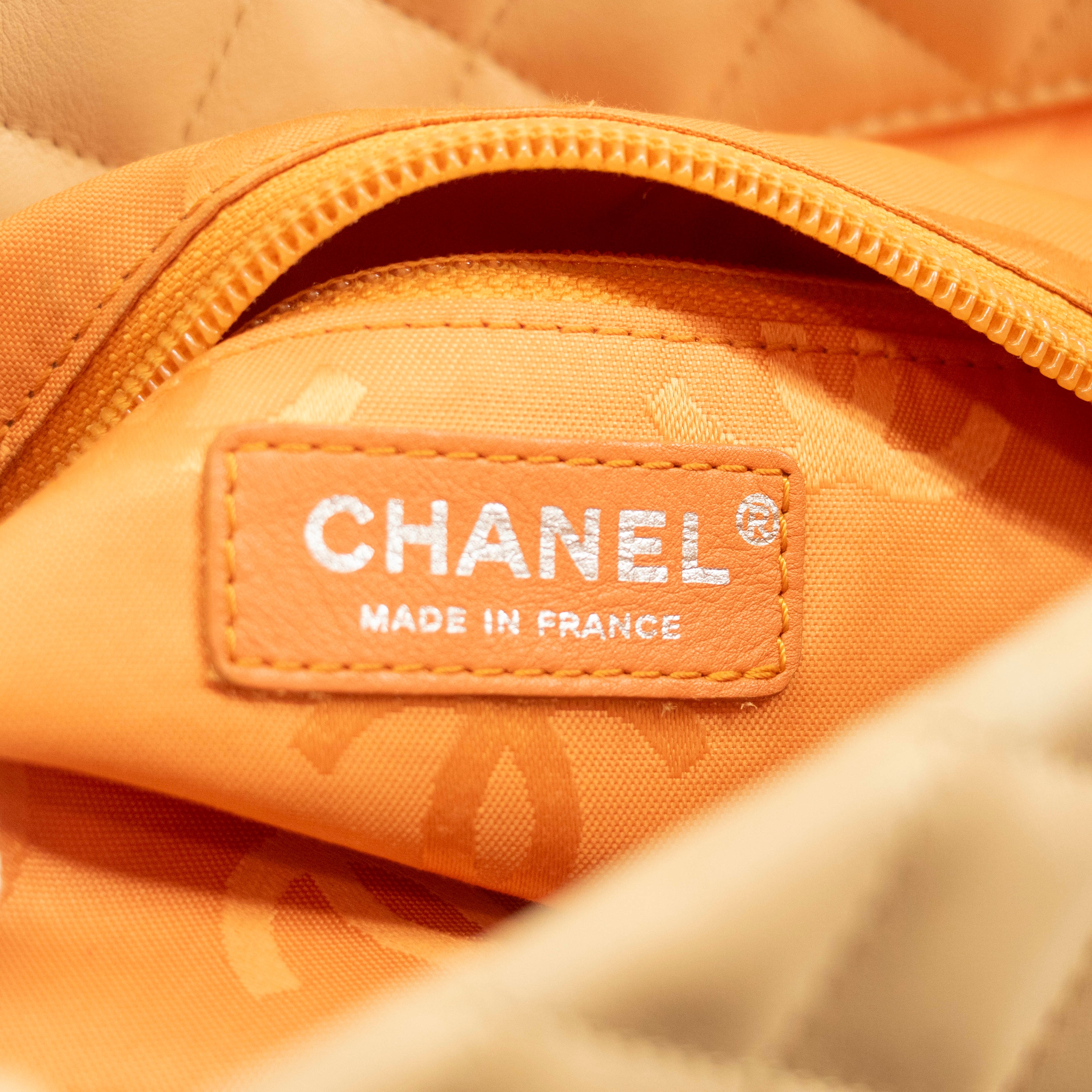 Chanel Beige Lambskin Quilted Cambon Ligne Shoulder Bag 10 Series #3970