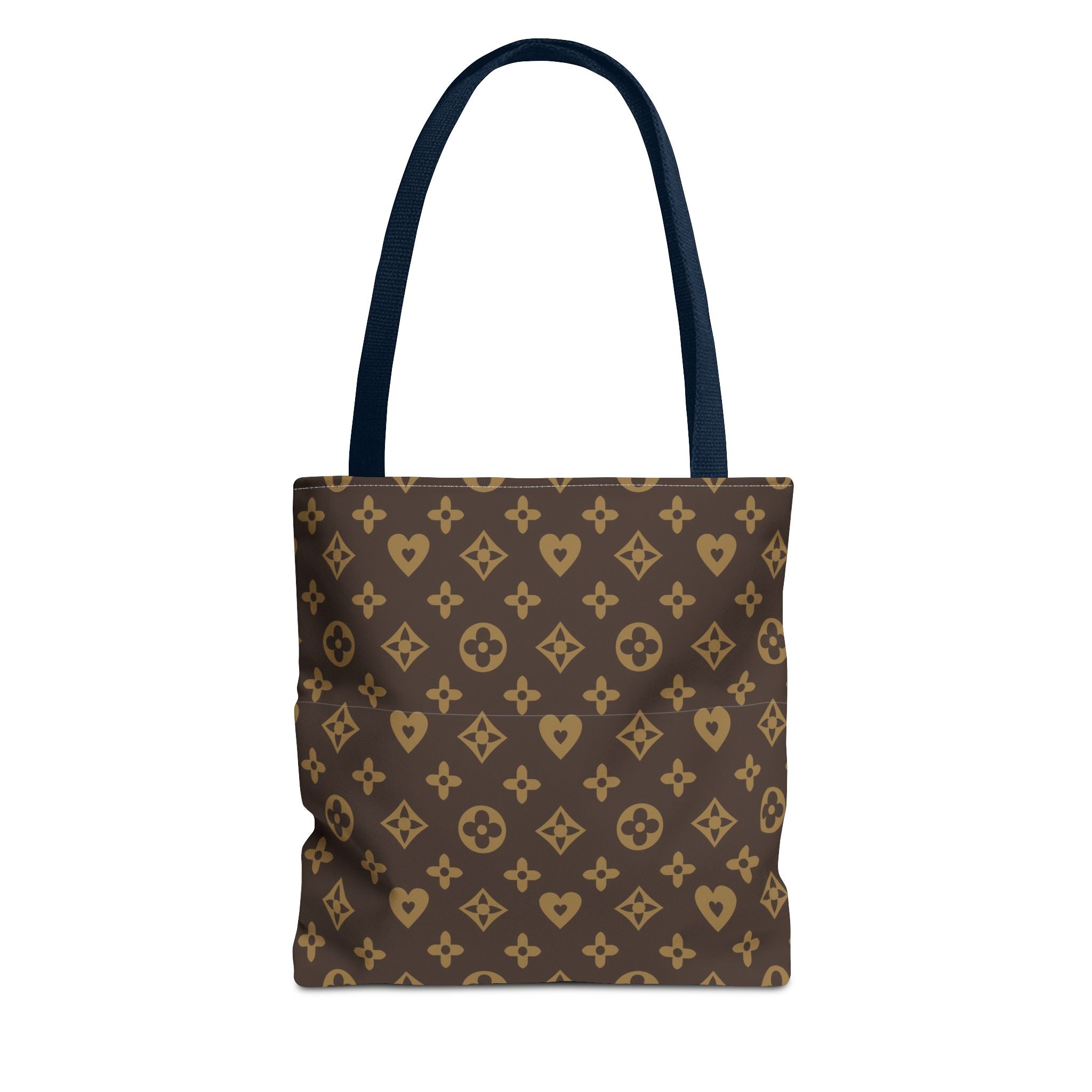 Brown Monogram Pattern Tote Bag – Designer-Inspired All-Over Print Tote