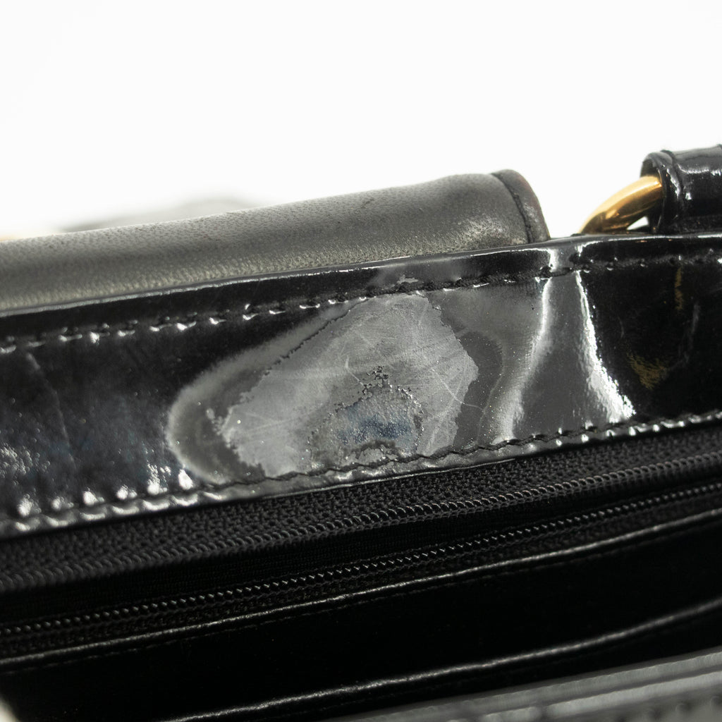 Chanel CC Cocomark Quilted Patent Handle Tote Bag #3982