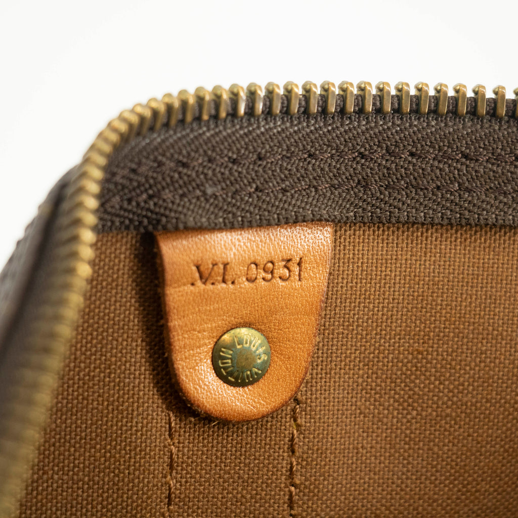 Louis Vuitton Monogram Canvas Brown Keepall 45 Bandouliere Boston Bag #3991