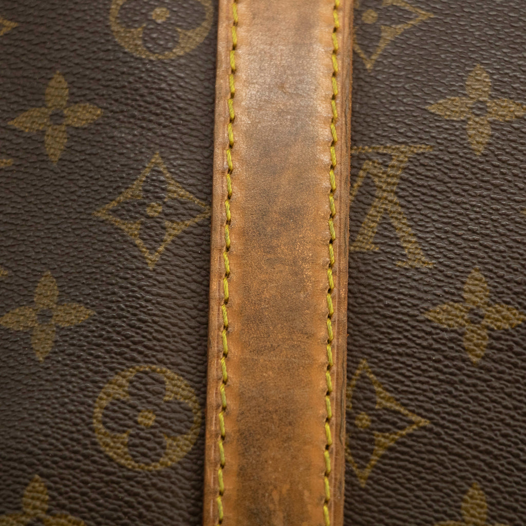 Louis Vuitton Monogram Canvas Brown Keepall 45 Bandouliere Boston Bag #3991