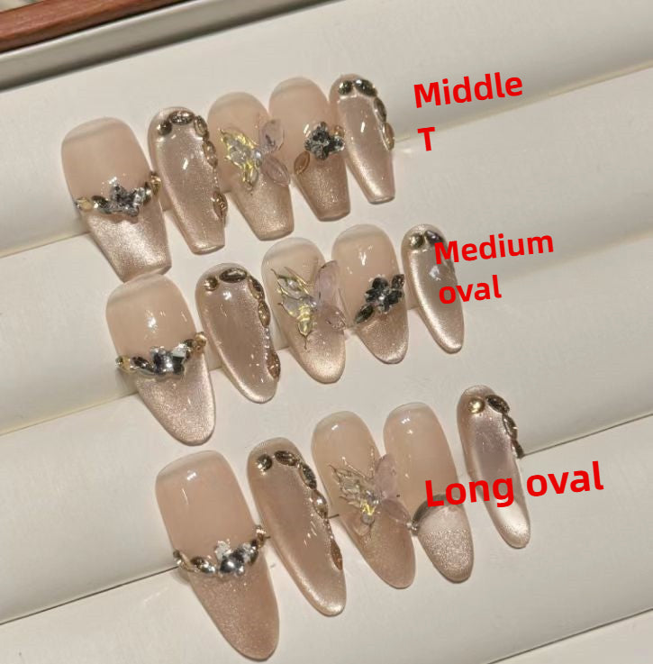 1009- Handmade press on nails fake nails removable